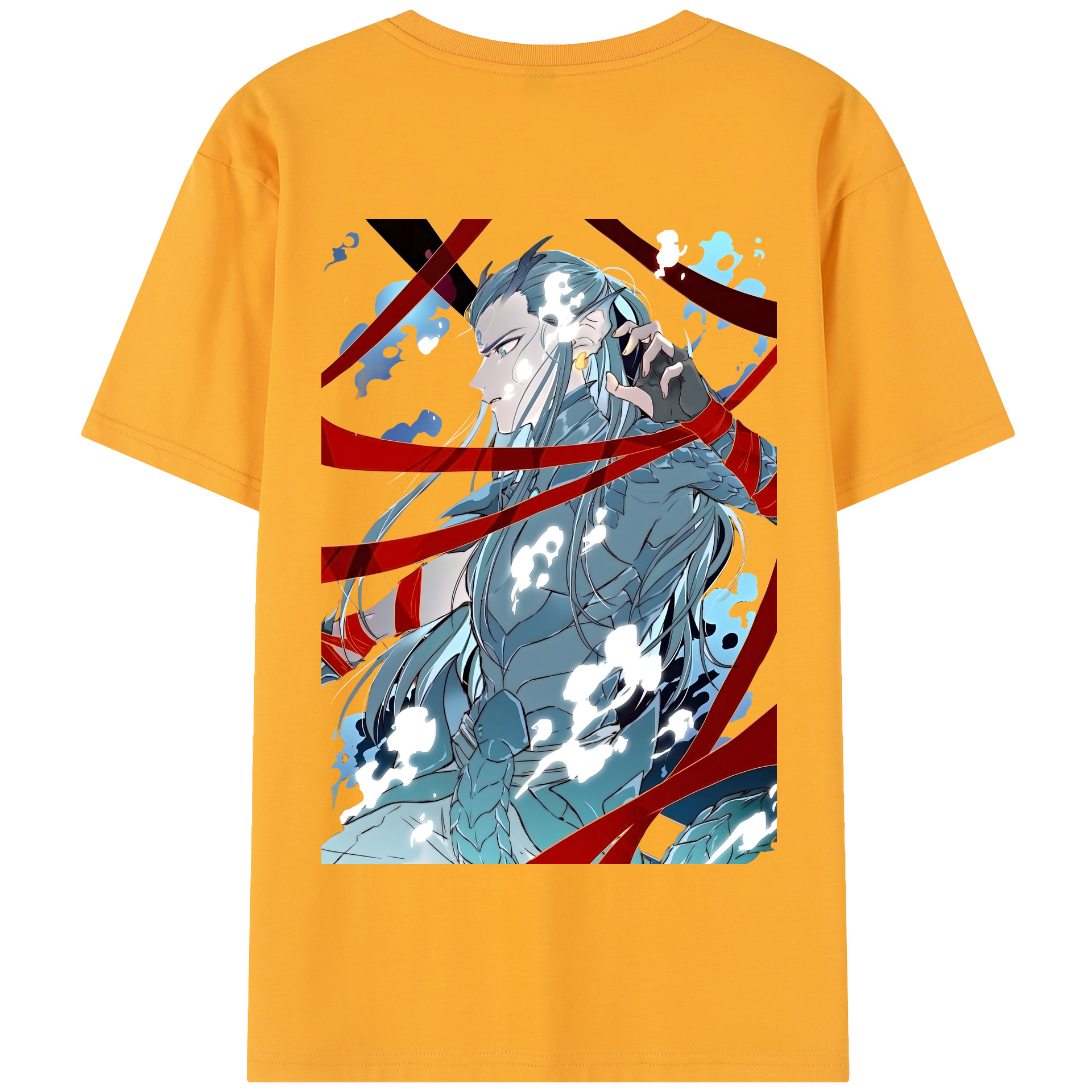 （画像用） Ne Zha 2 ナタ 魔童の大暴れ 綿100％半袖Tシャツ（背面プリント）