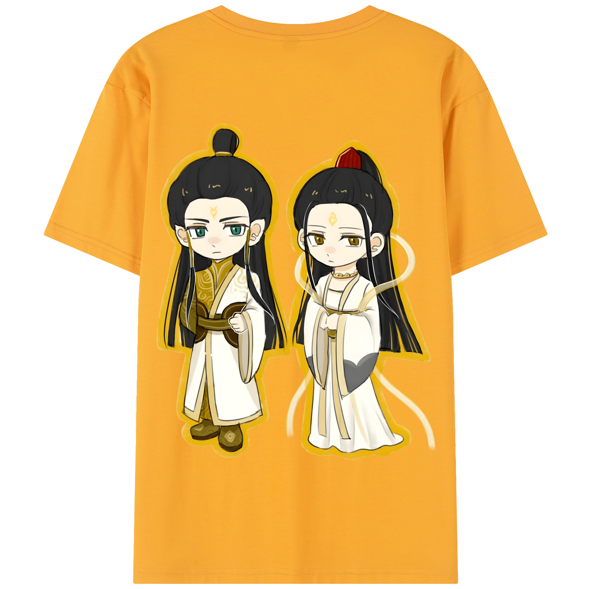 （画像用） Ne Zha 2 ナタ 魔童の大暴れ 綿100％半袖Tシャツ（背面プリント）
