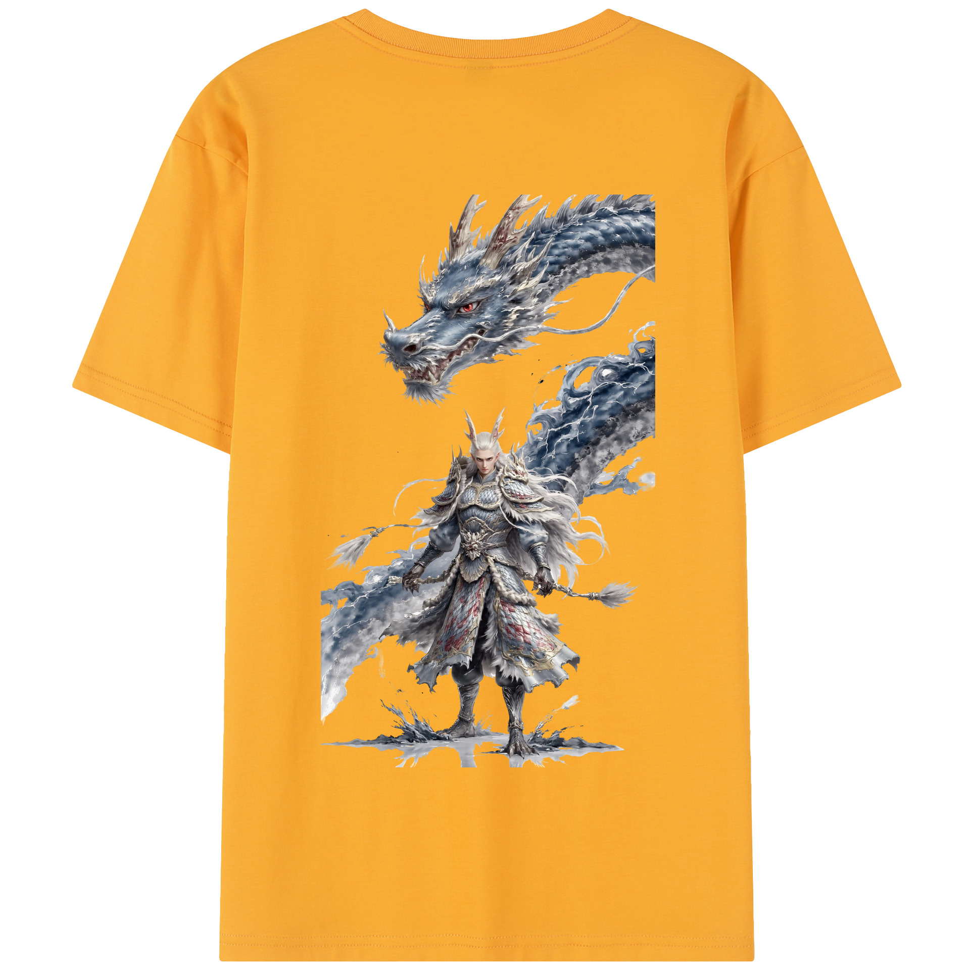 （画像用） Ne Zha 2 ナタ 魔童の大暴れ 綿100％半袖Tシャツ（背面プリント）