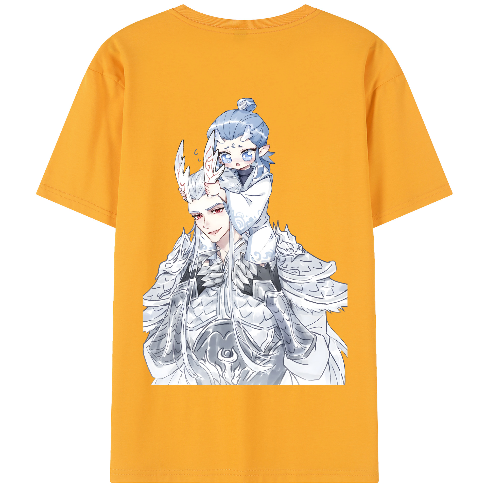 （画像用） Ne Zha 2 ナタ 魔童の大暴れ 綿100％半袖Tシャツ（背面プリント）