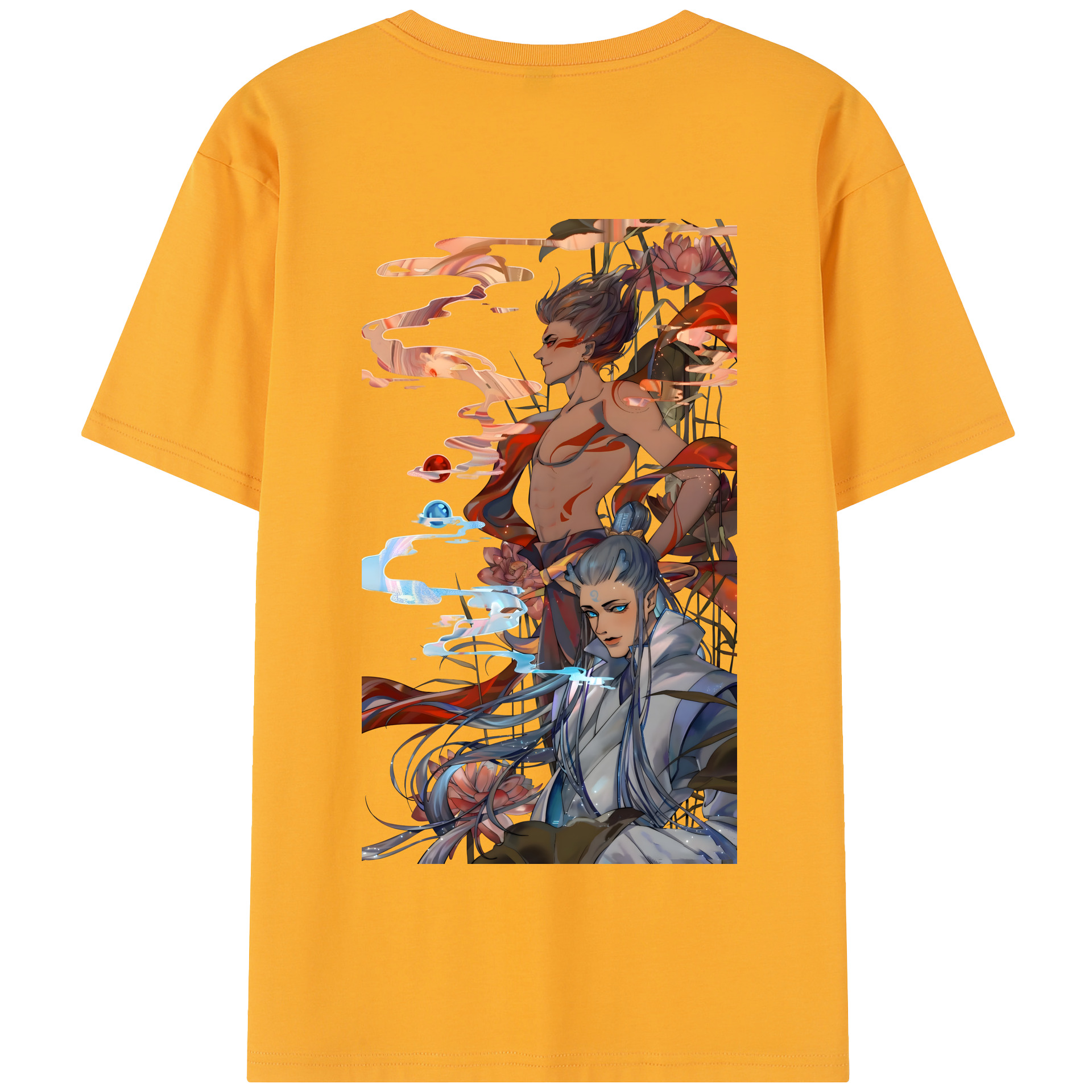 （画像用） Ne Zha 2 ナタ 魔童の大暴れ 綿100％半袖Tシャツ（背面プリント）