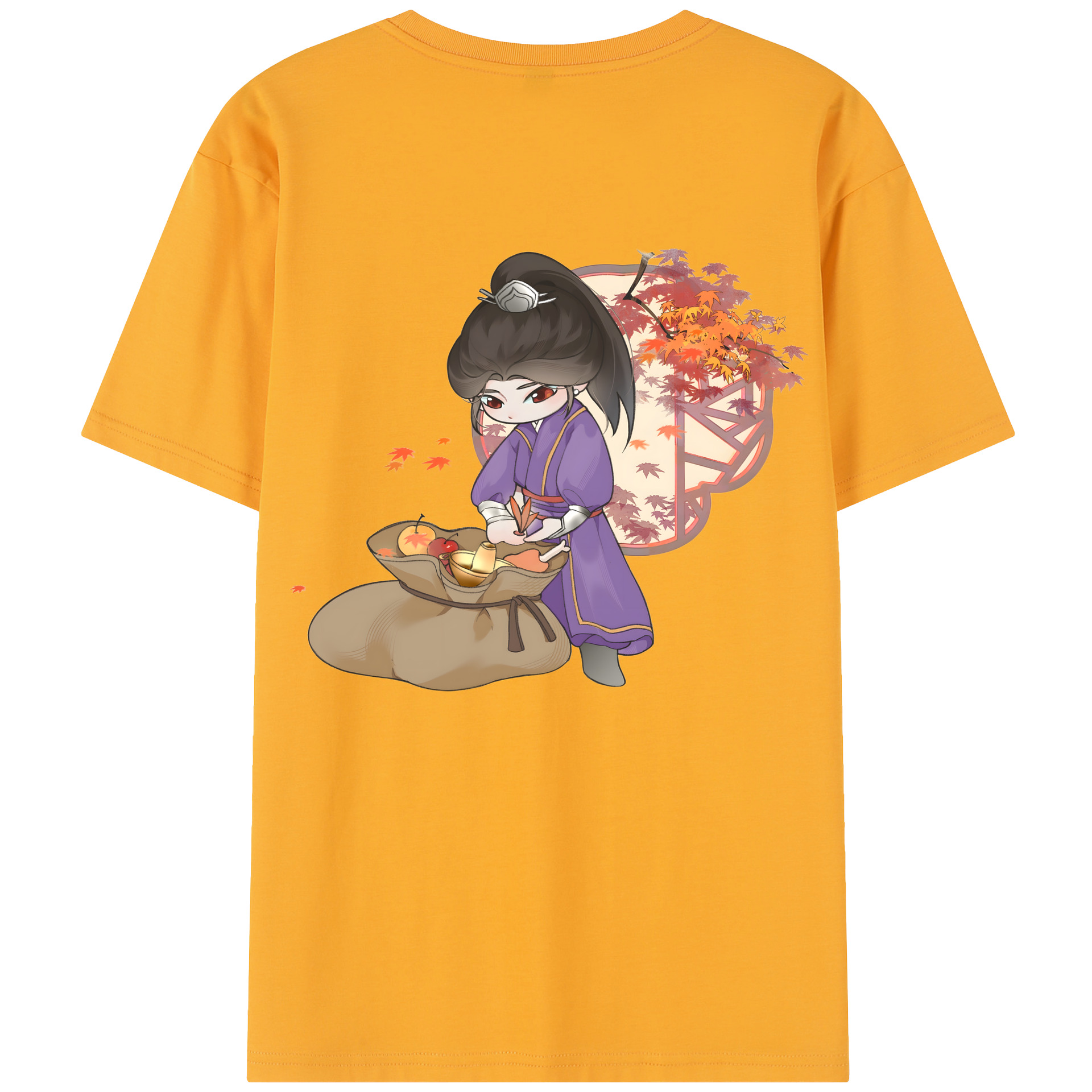 （画像用） Ne Zha 2 ナタ 魔童の大暴れ 綿100％半袖Tシャツ（背面プリント）