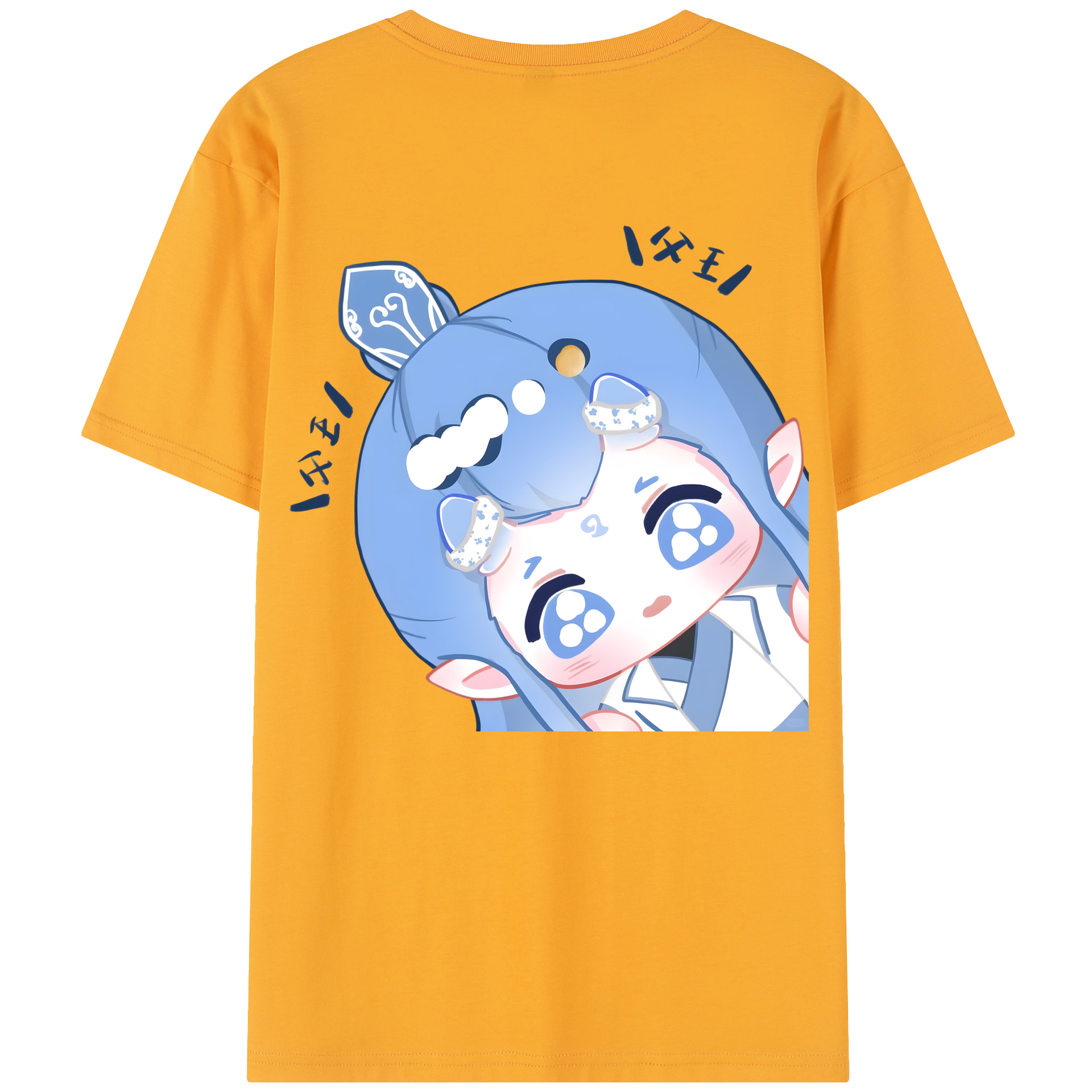 （画像用） Ne Zha 2 ナタ 魔童の大暴れ 綿100％半袖Tシャツ（背面プリント）