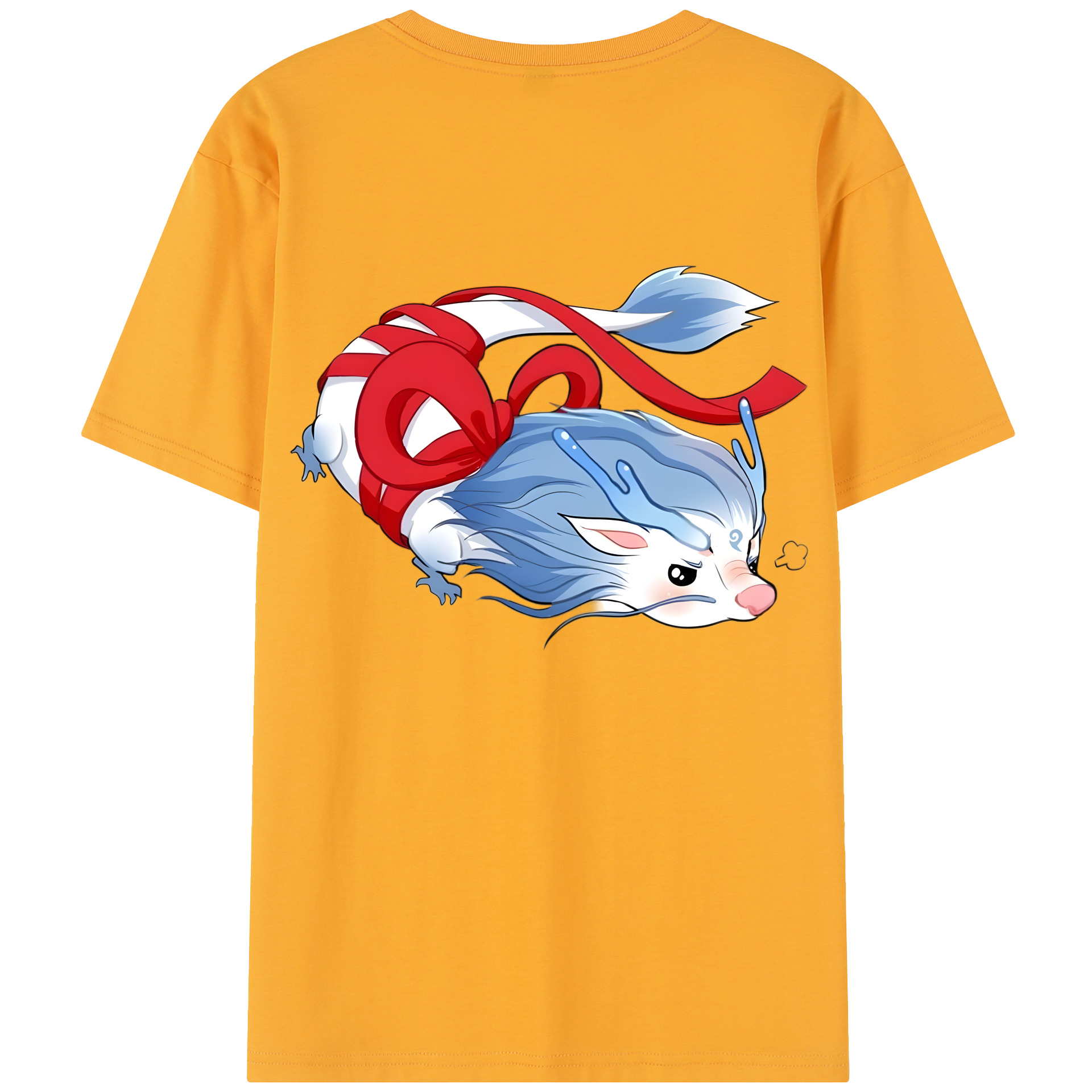 （画像用） Ne Zha 2 ナタ 魔童の大暴れ 綿100％半袖Tシャツ（背面プリント）