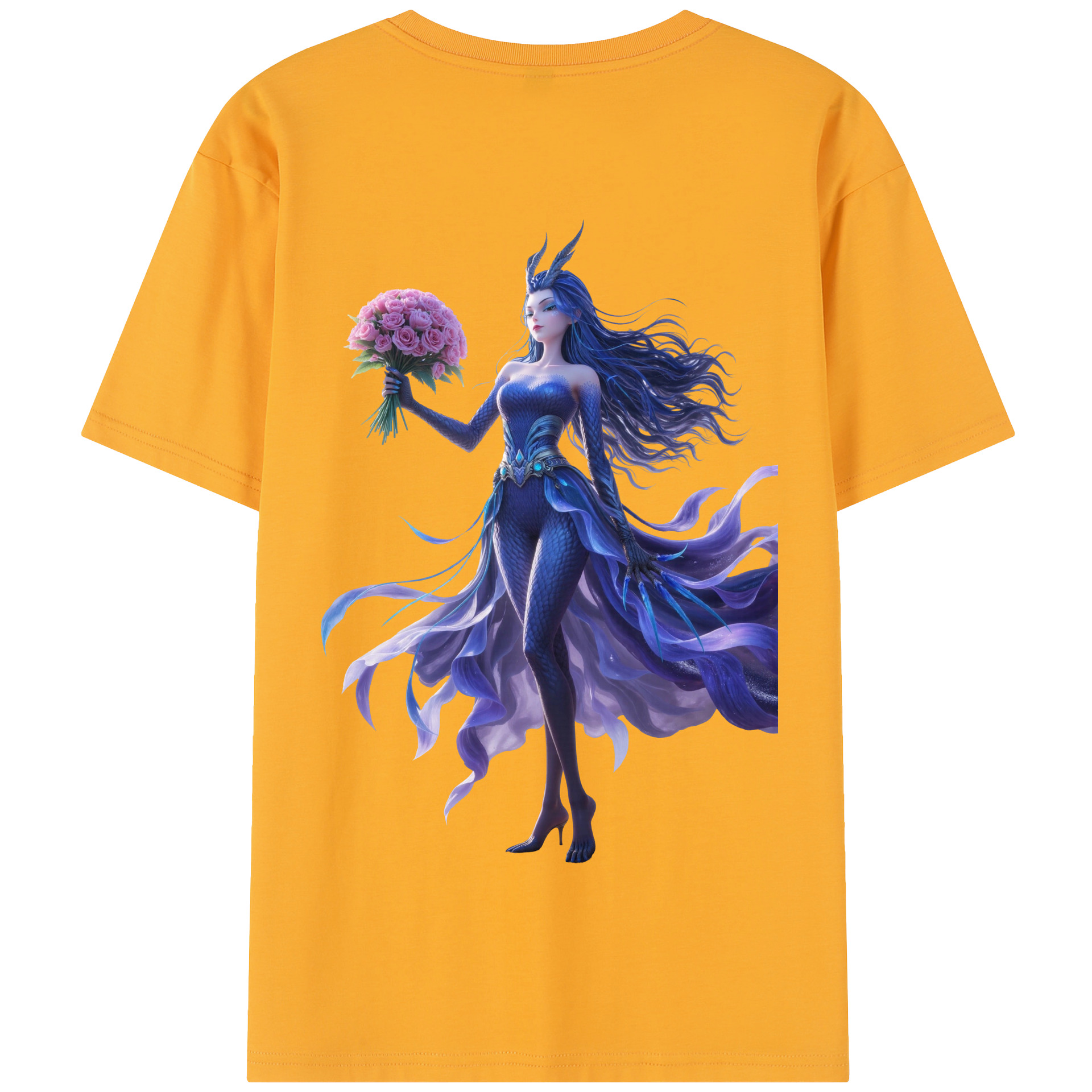（画像用） Ne Zha 2 ナタ 魔童の大暴れ 綿100％半袖Tシャツ（背面プリント）