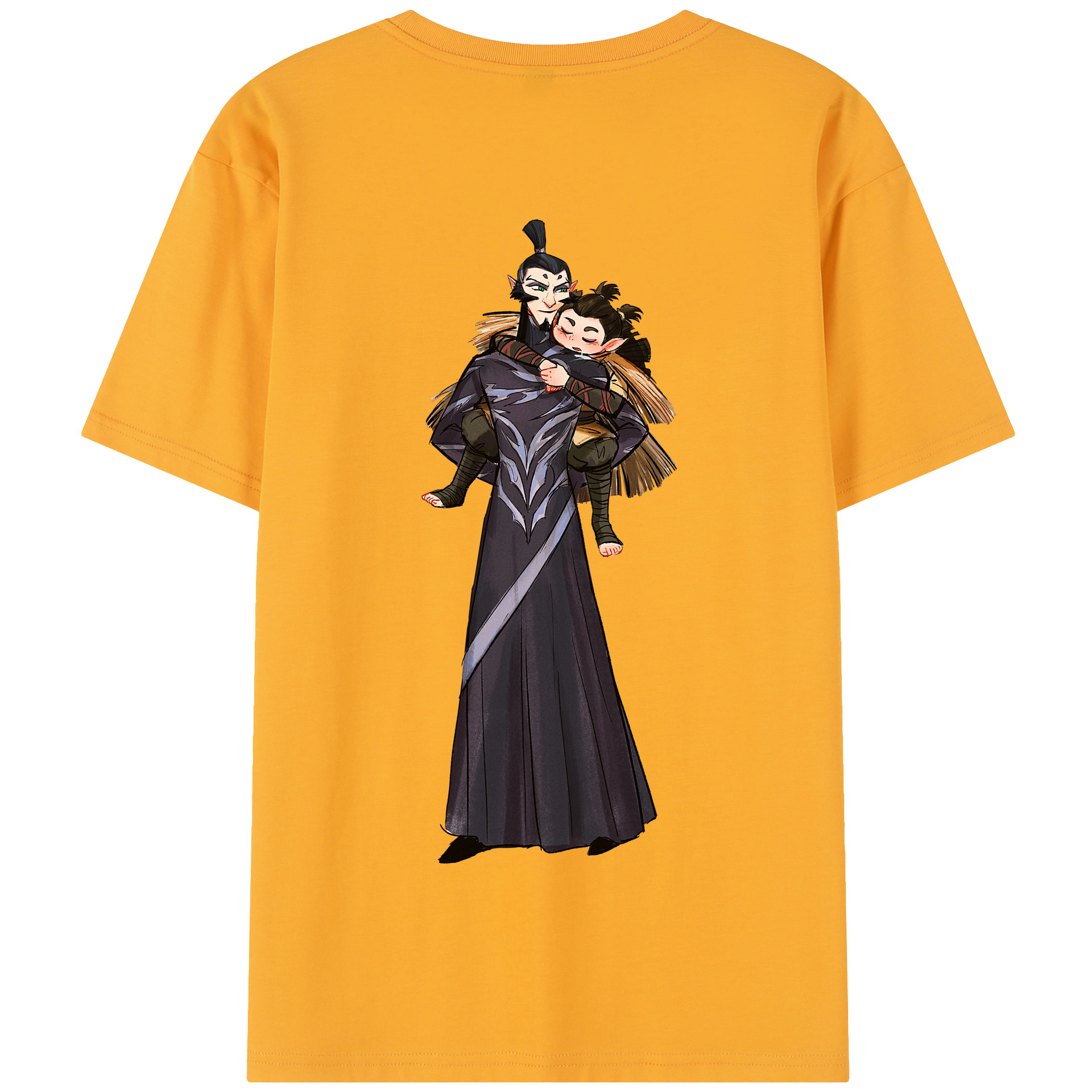 （画像用） Ne Zha 2 ナタ 魔童の大暴れ 綿100％半袖Tシャツ（背面プリント）
