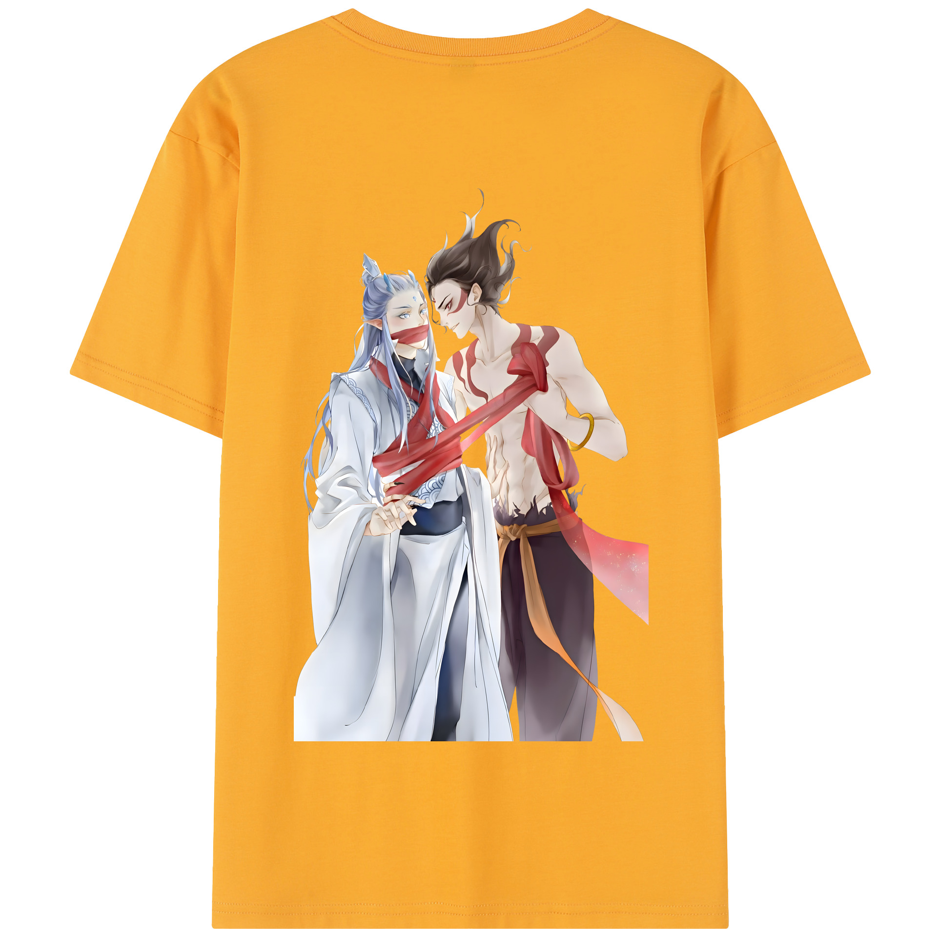 （画像用） Ne Zha 2 ナタ 魔童の大暴れ 綿100％半袖Tシャツ（背面プリント）