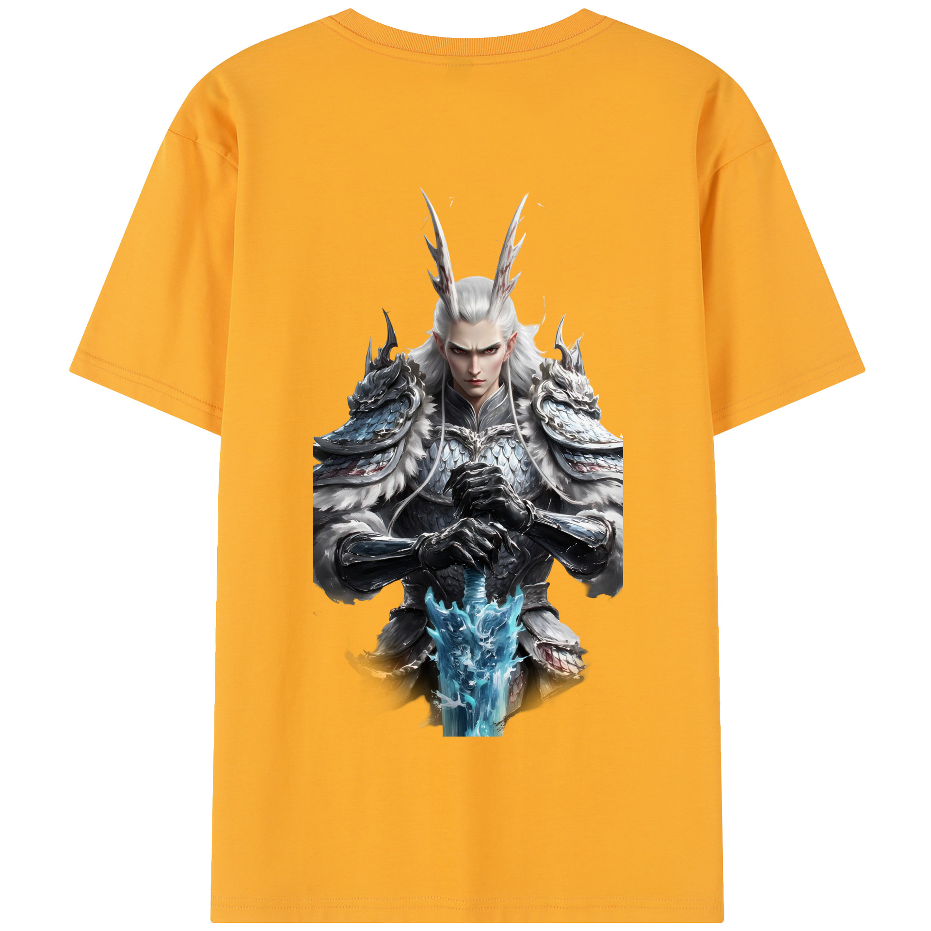 （画像用） Ne Zha 2 ナタ 魔童の大暴れ 綿100％半袖Tシャツ（背面プリント）