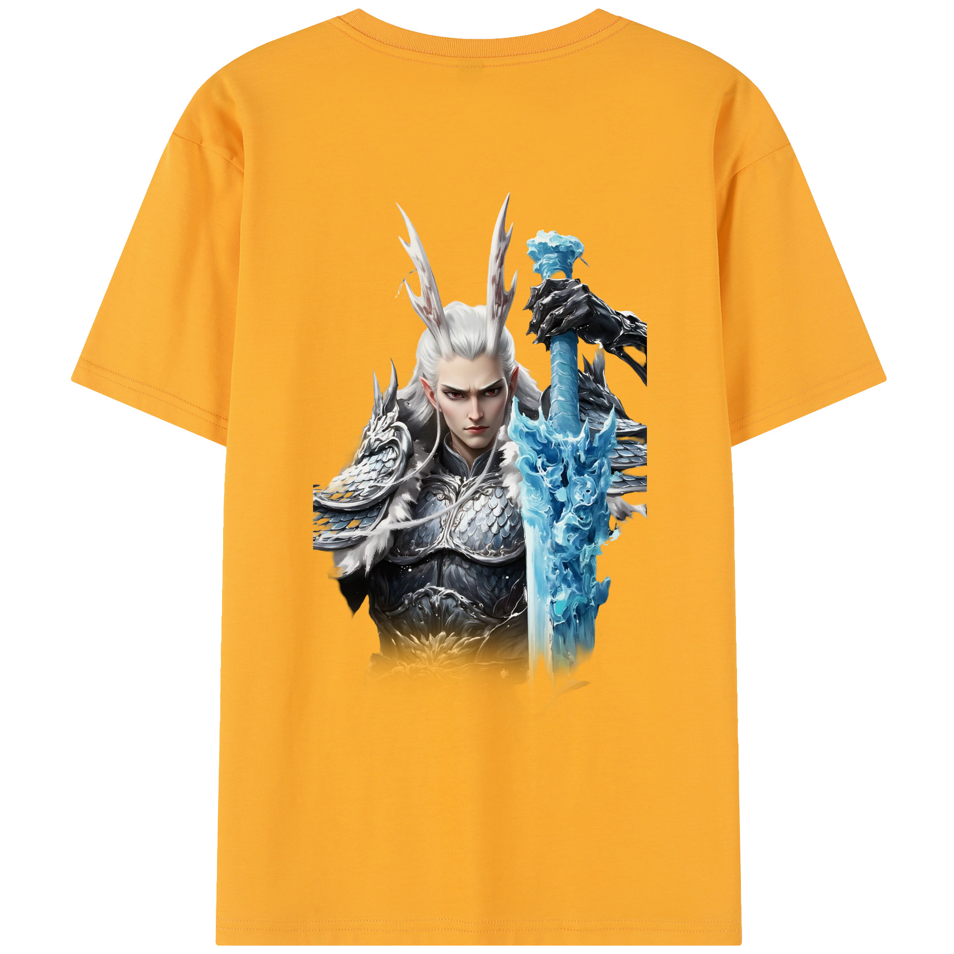 （画像用） Ne Zha 2 ナタ 魔童の大暴れ 綿100％半袖Tシャツ（背面プリント）