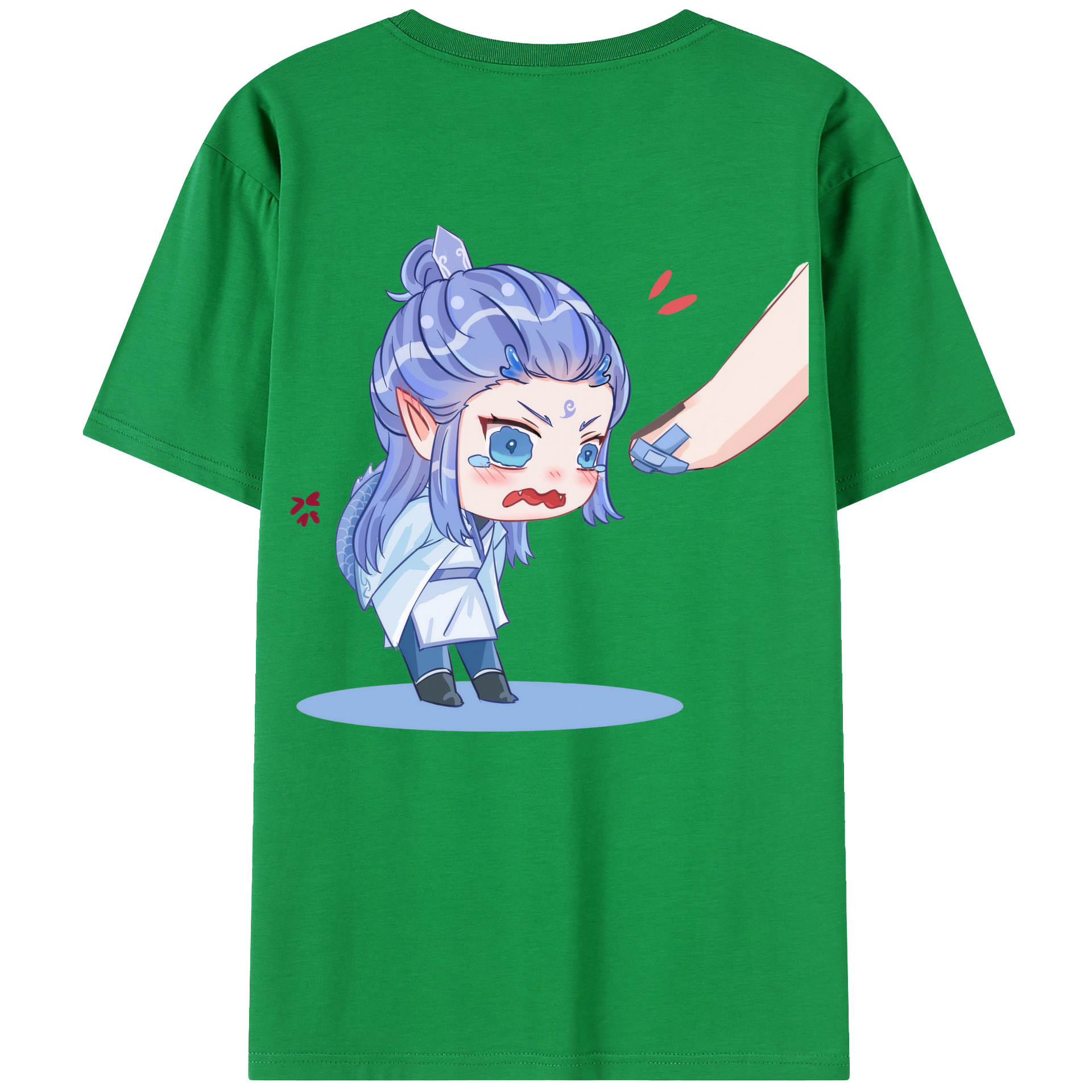 （画像用） Ne Zha 2 ナタ 魔童の大暴れ 綿100％半袖Tシャツ（背面プリント）