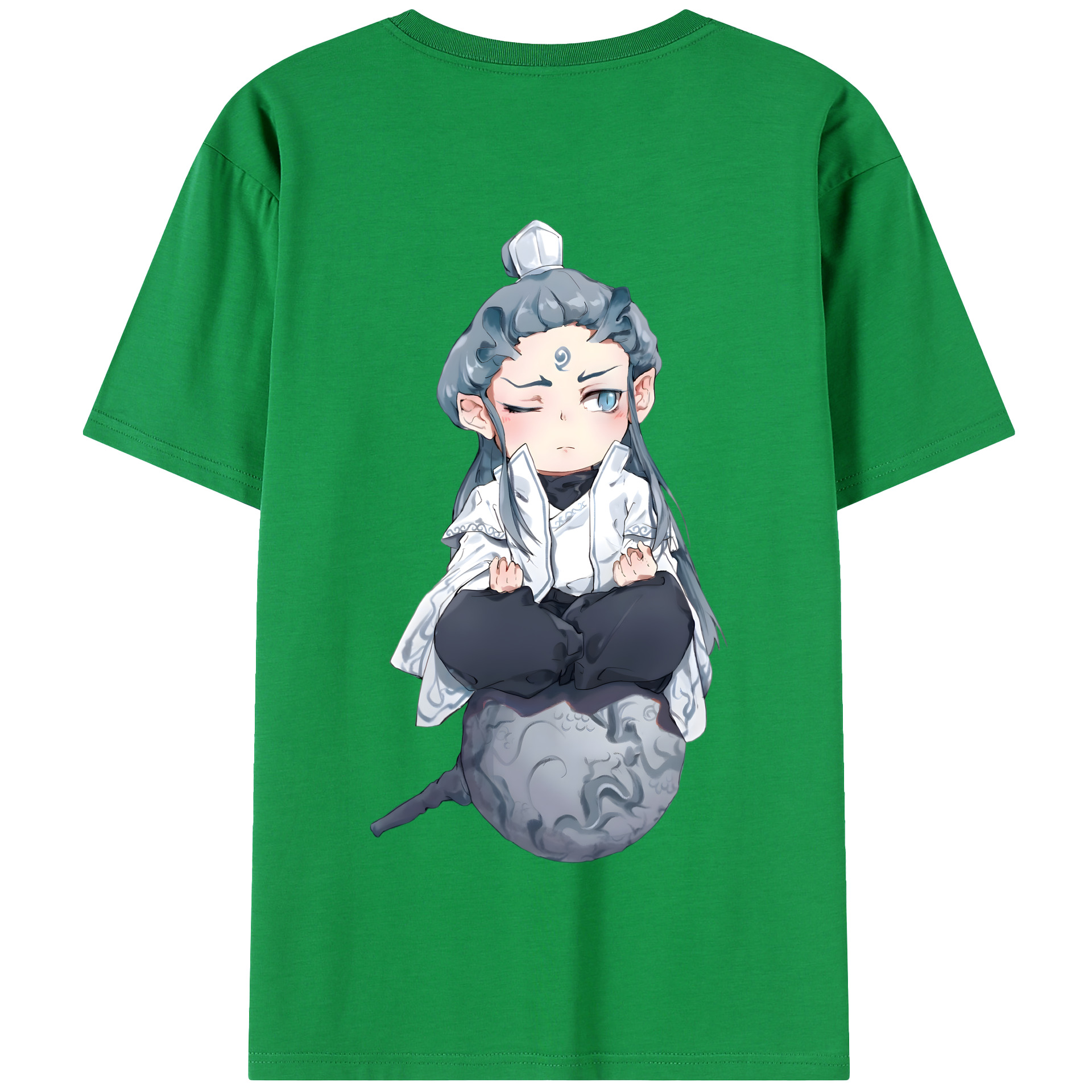 （画像用） Ne Zha 2 ナタ 魔童の大暴れ 綿100％半袖Tシャツ（背面プリント）
