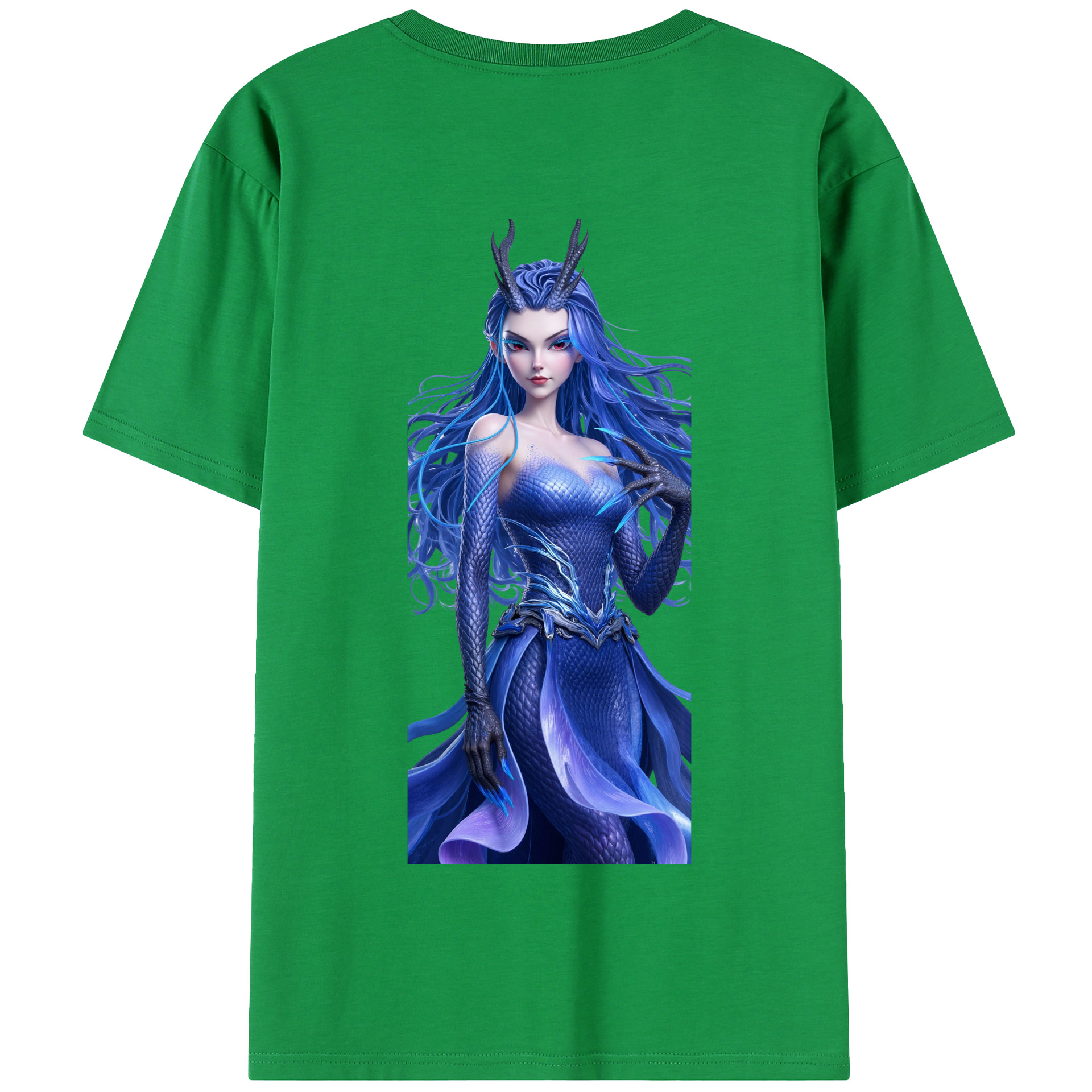（画像用） Ne Zha 2 ナタ 魔童の大暴れ 綿100％半袖Tシャツ（背面プリント）