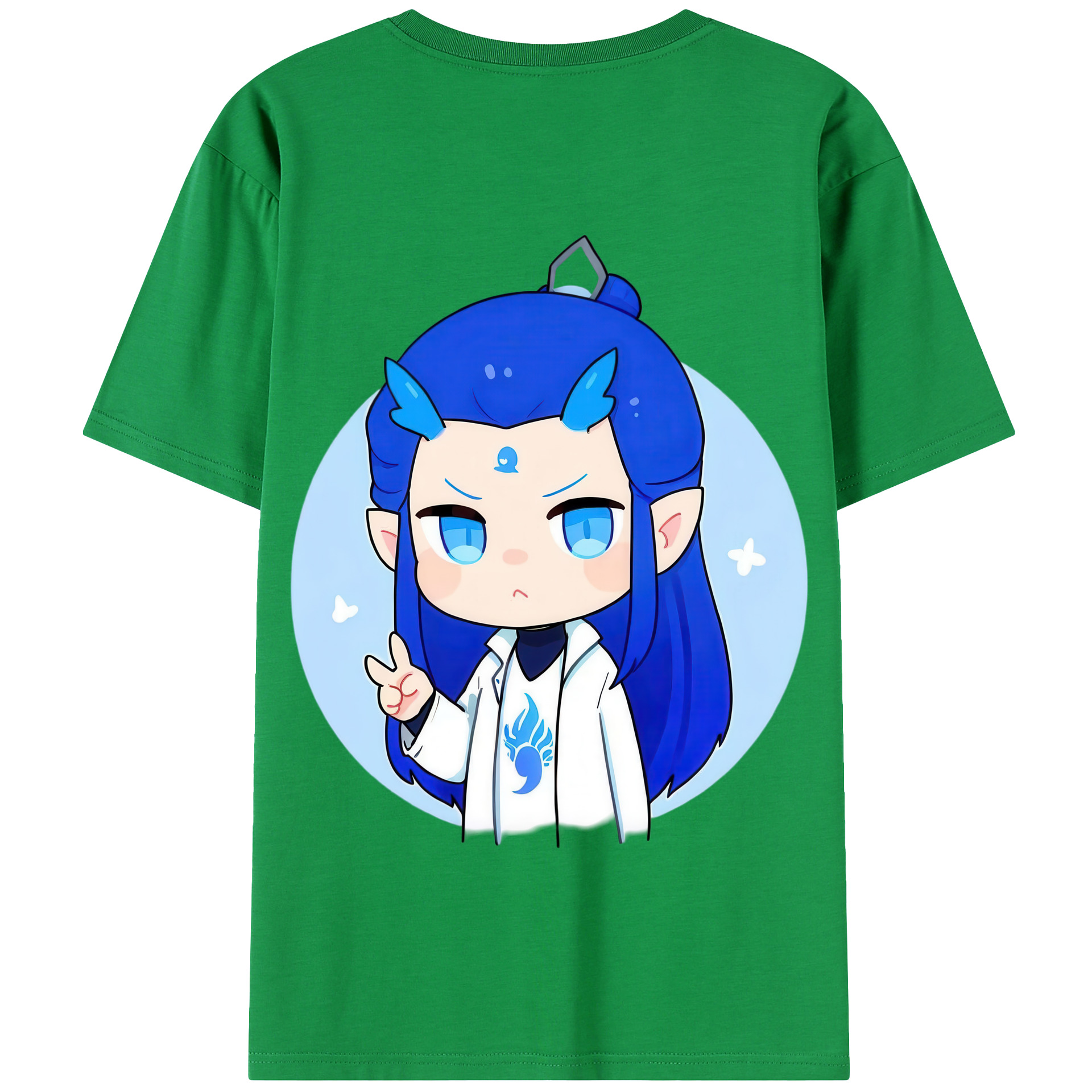 （画像用） Ne Zha 2 ナタ 魔童の大暴れ 綿100％半袖Tシャツ（背面プリント）