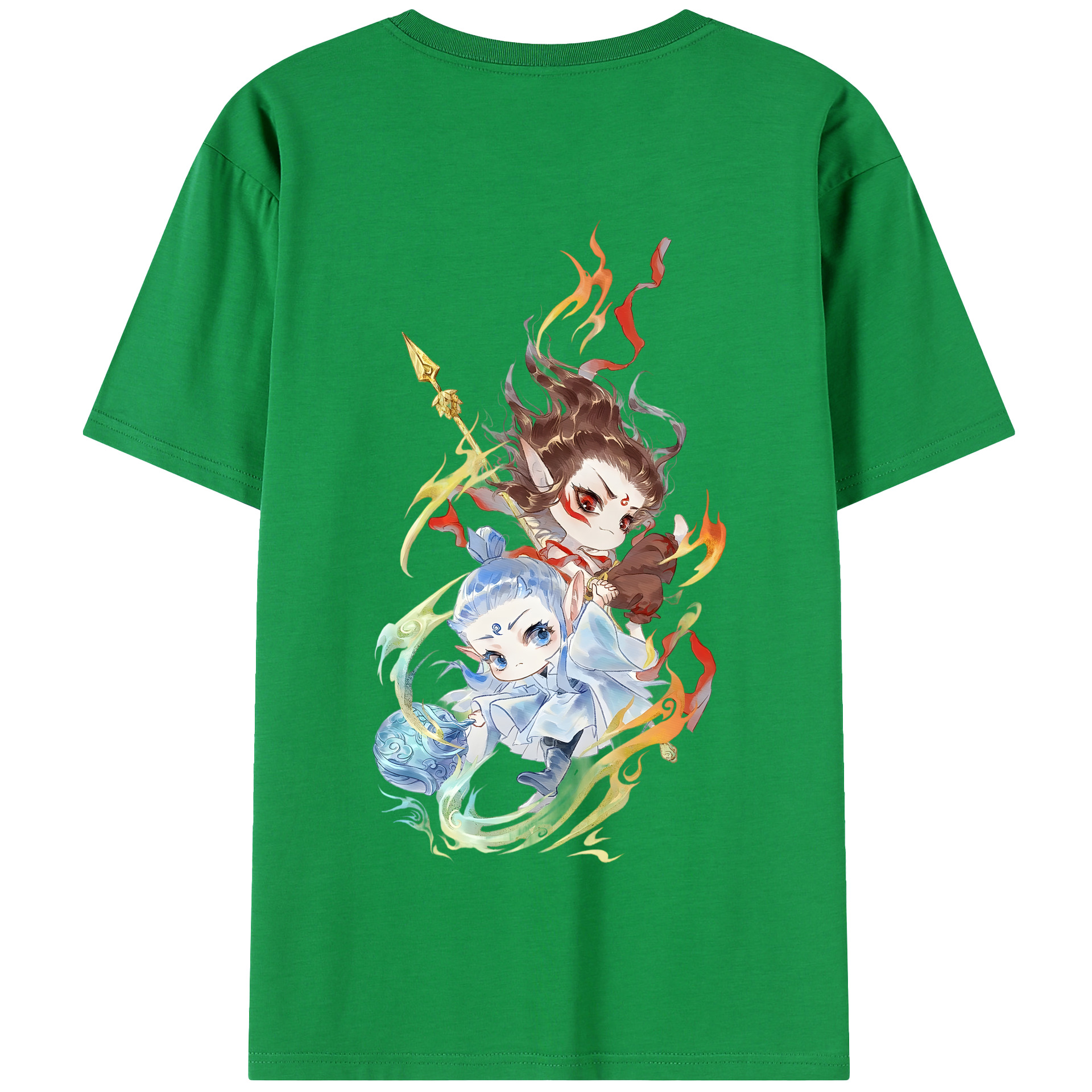 Ne Zha 2 ナタ 魔童の大暴れ 綿100％半袖Tシャツ（背面プリント）