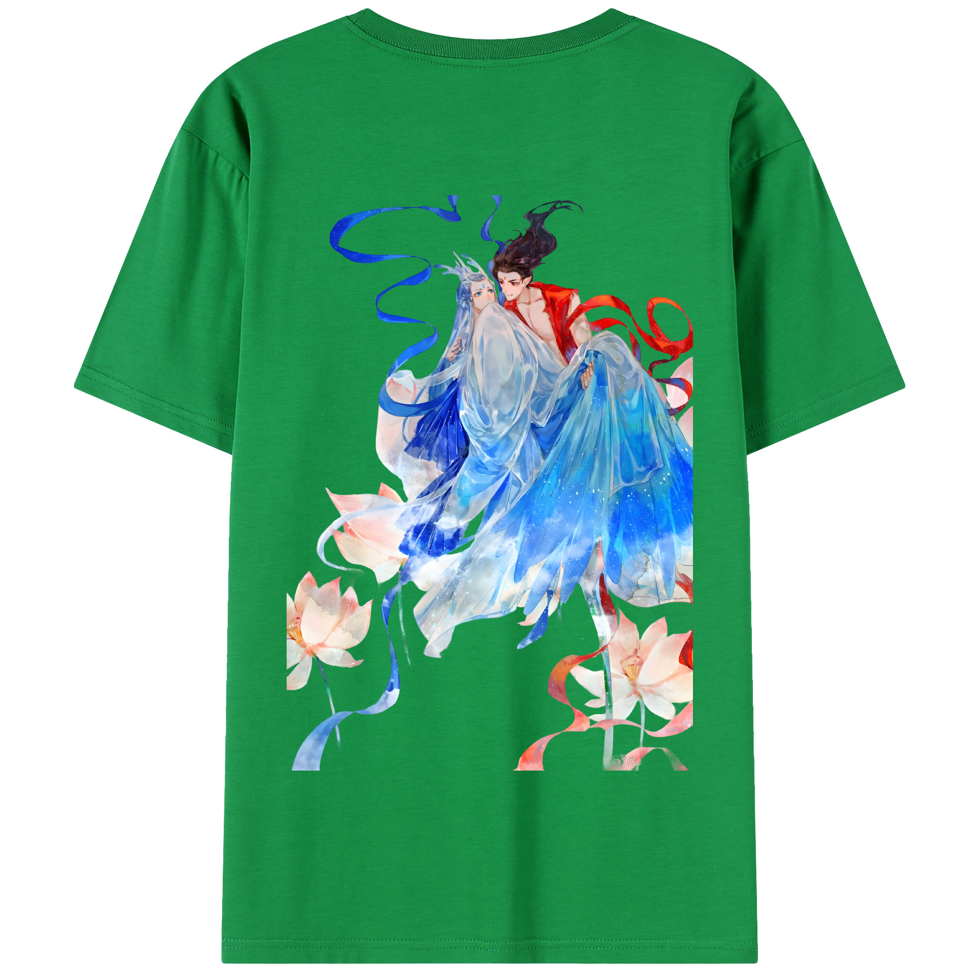 （画像用） Ne Zha 2 ナタ 魔童の大暴れ 綿100％半袖Tシャツ（背面プリント）