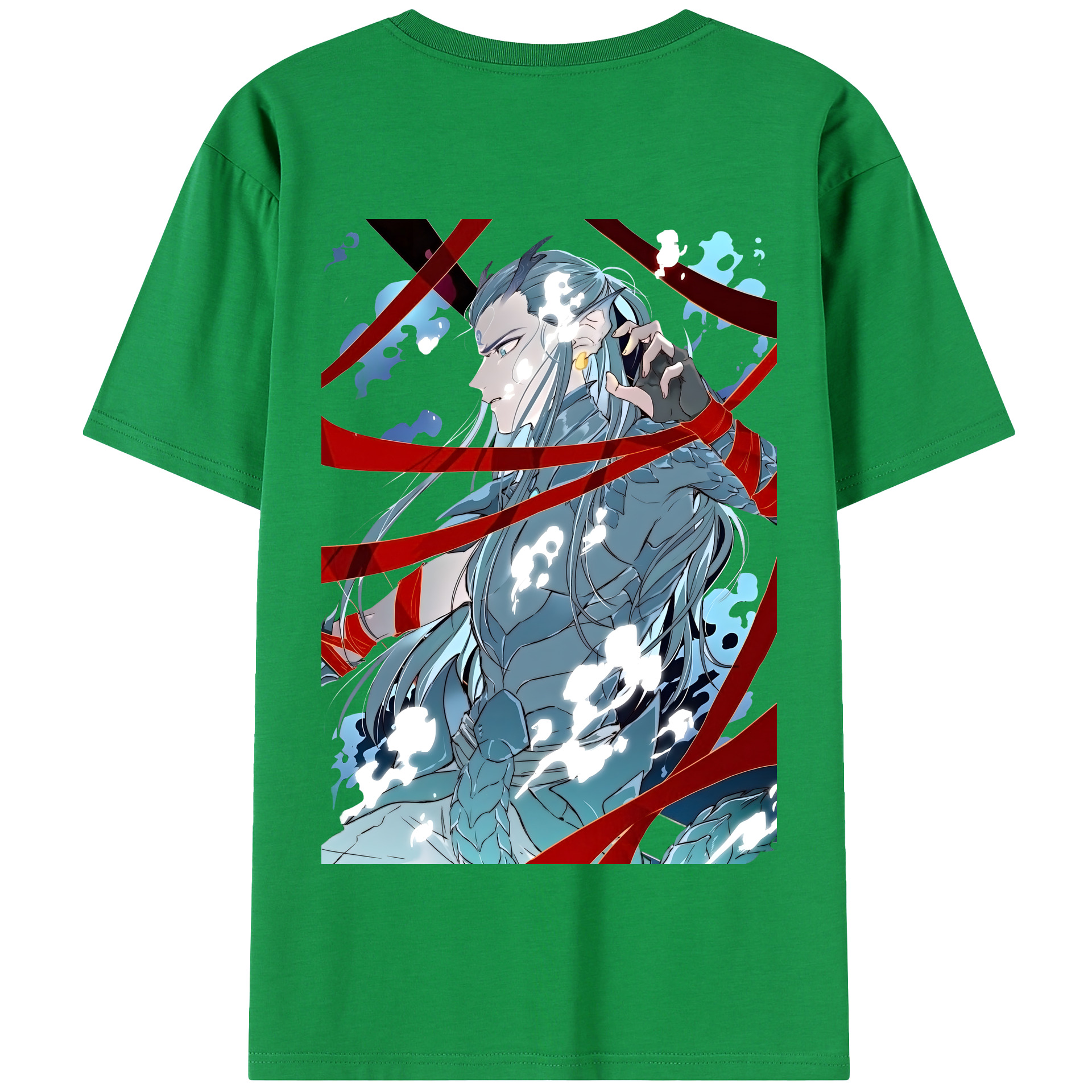 （画像用） Ne Zha 2 ナタ 魔童の大暴れ 綿100％半袖Tシャツ（背面プリント）