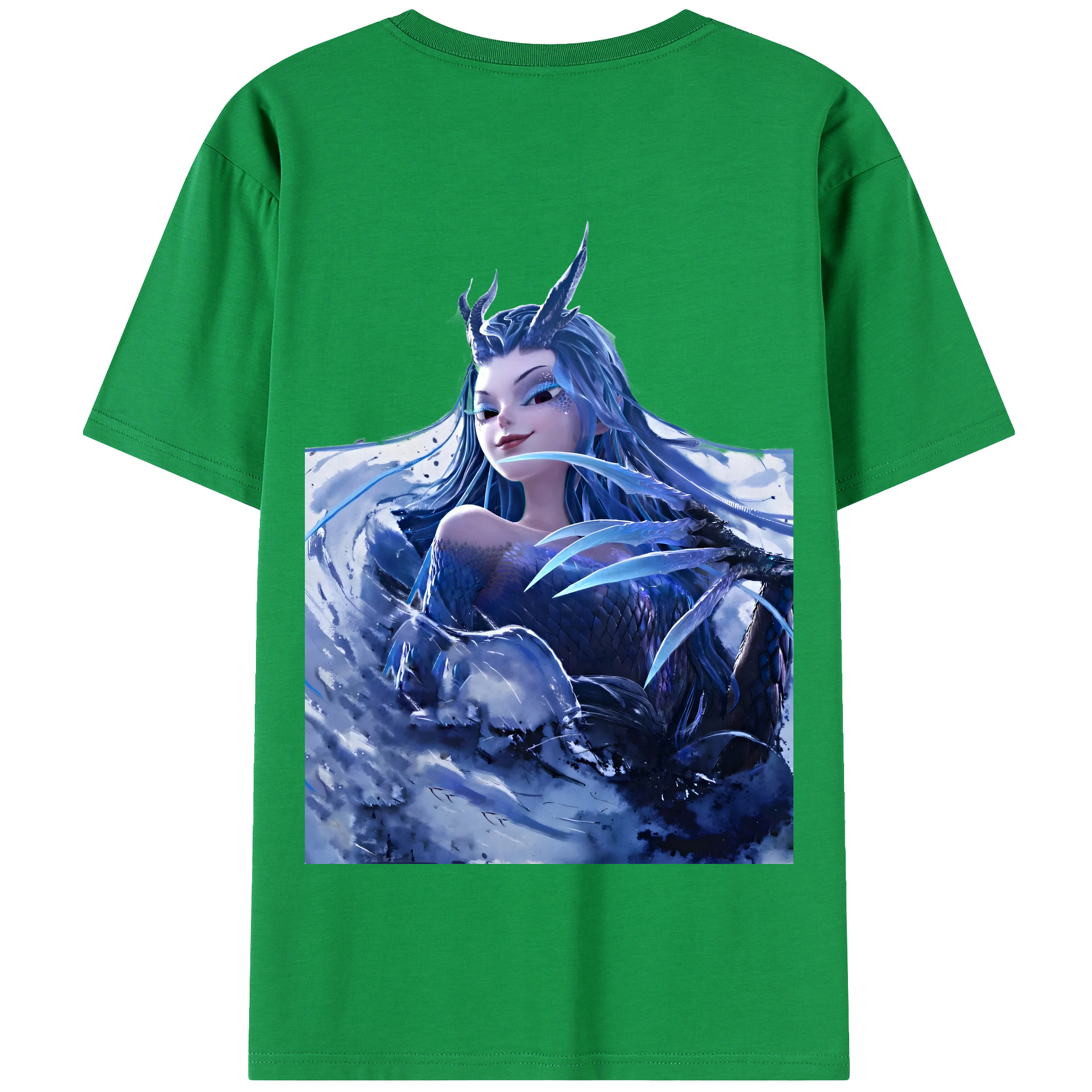 （画像用） Ne Zha 2 ナタ 魔童の大暴れ 綿100％半袖Tシャツ（背面プリント）