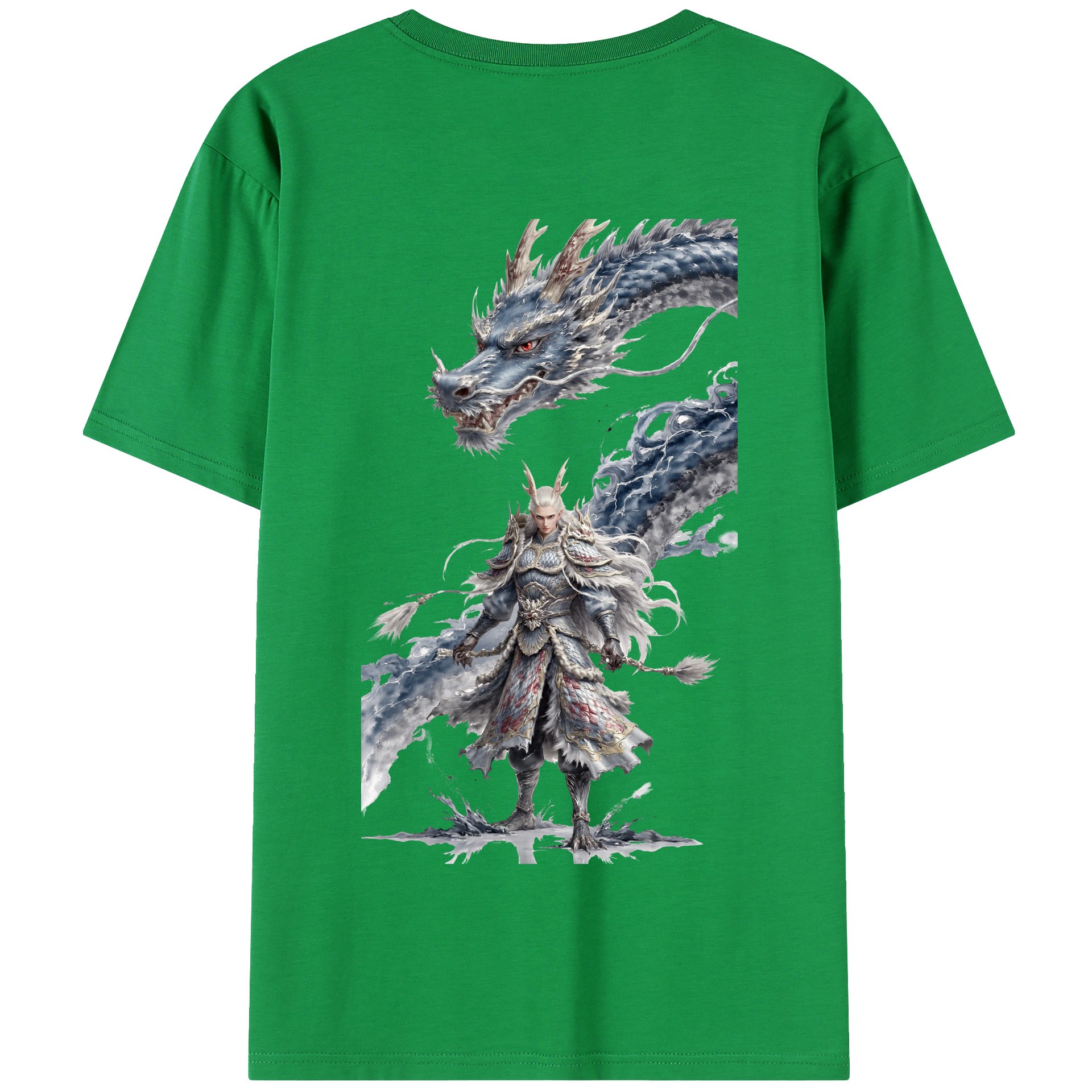 （画像用） Ne Zha 2 ナタ 魔童の大暴れ 綿100％半袖Tシャツ（背面プリント）