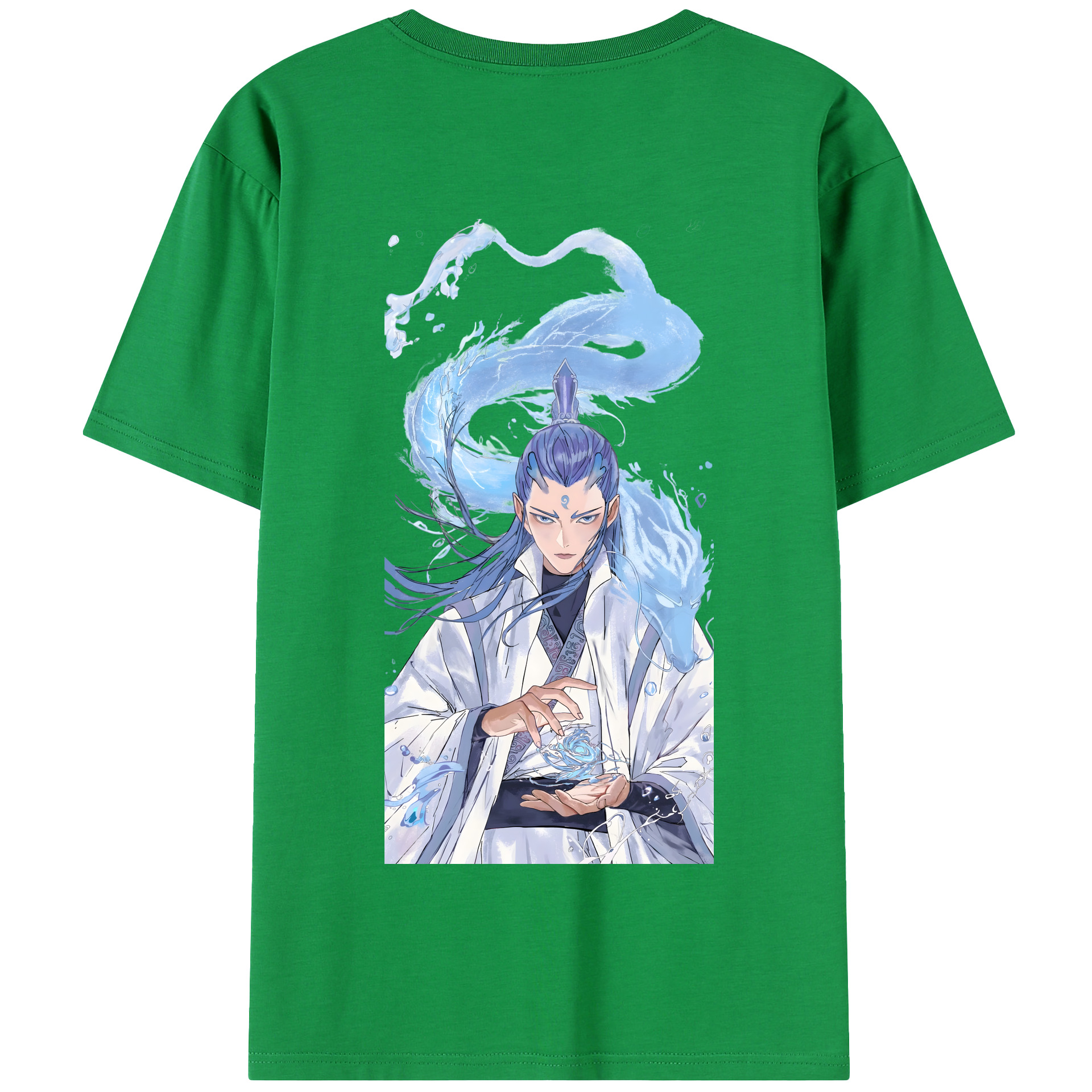 （画像用） Ne Zha 2 ナタ 魔童の大暴れ 綿100％半袖Tシャツ（背面プリント）