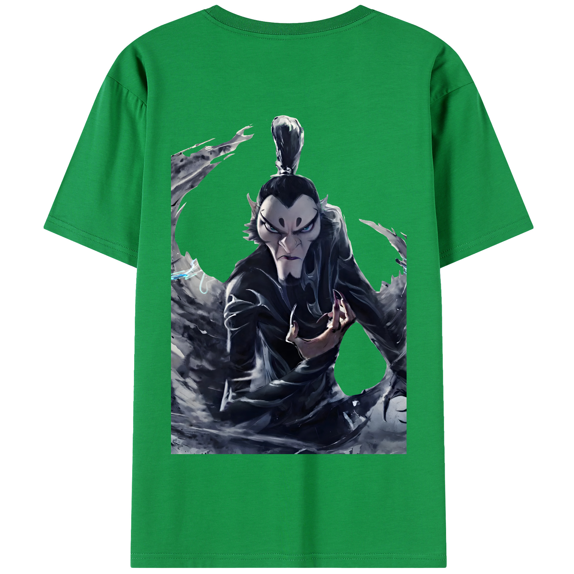 （画像用） Ne Zha 2 ナタ 魔童の大暴れ 綿100％半袖Tシャツ（背面プリント）