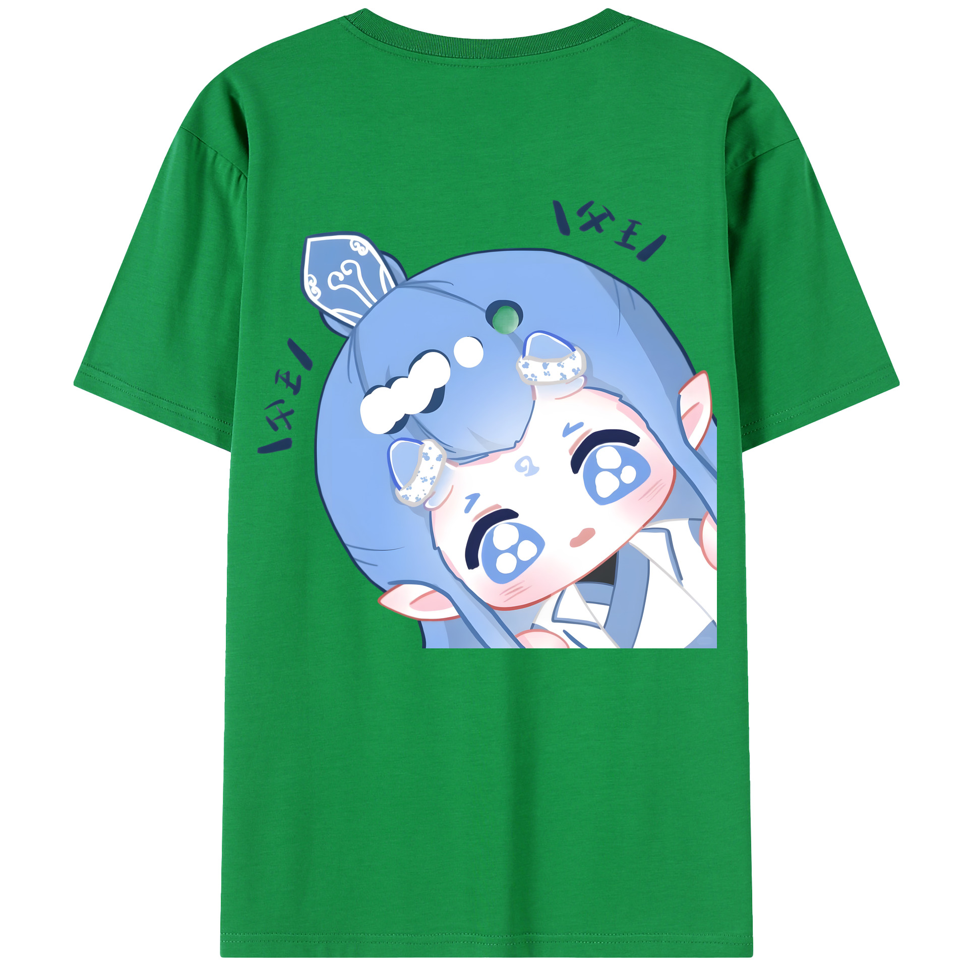 （画像用） Ne Zha 2 ナタ 魔童の大暴れ 綿100％半袖Tシャツ（背面プリント）