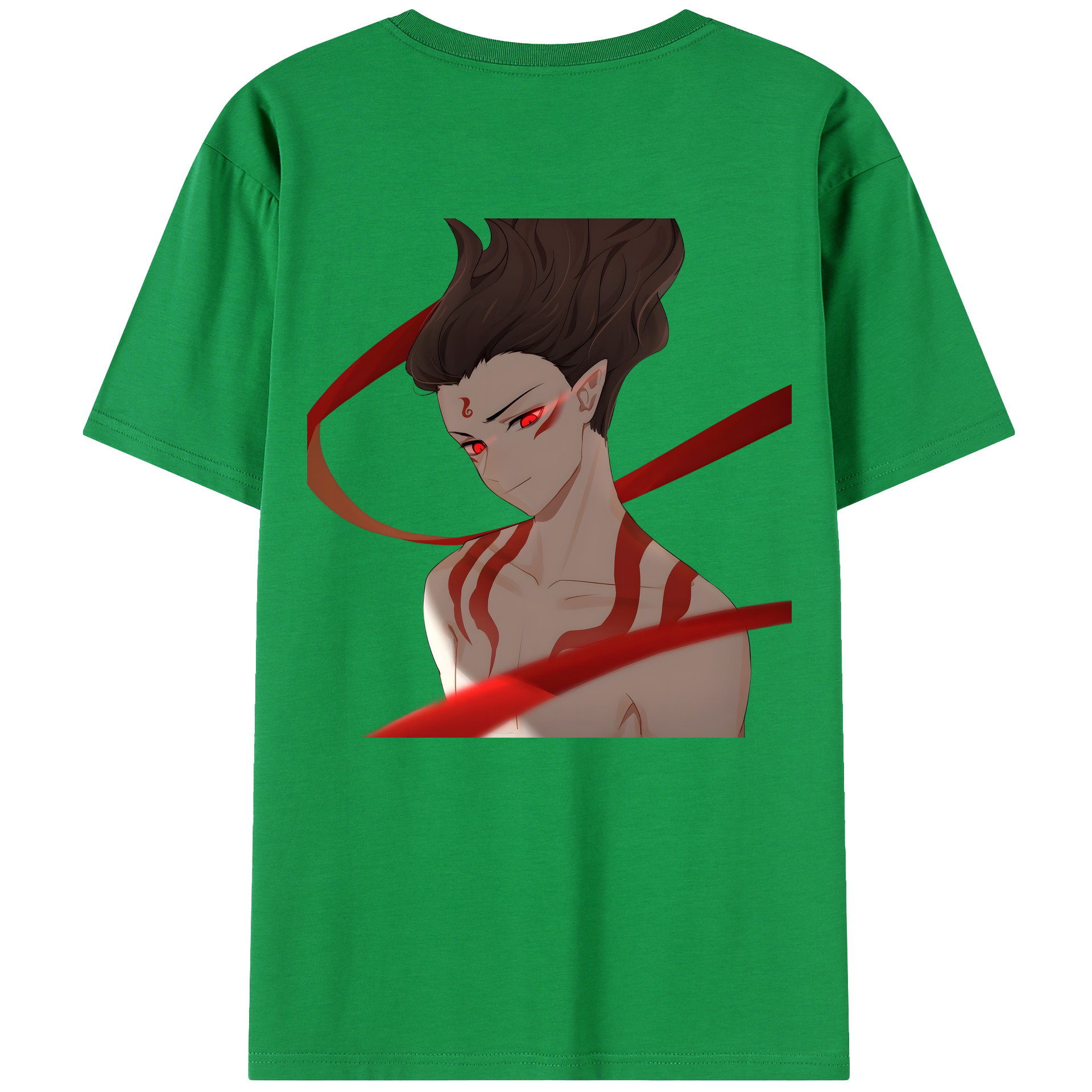 （画像用） Ne Zha 2 ナタ 魔童の大暴れ 綿100％半袖Tシャツ（背面プリント）