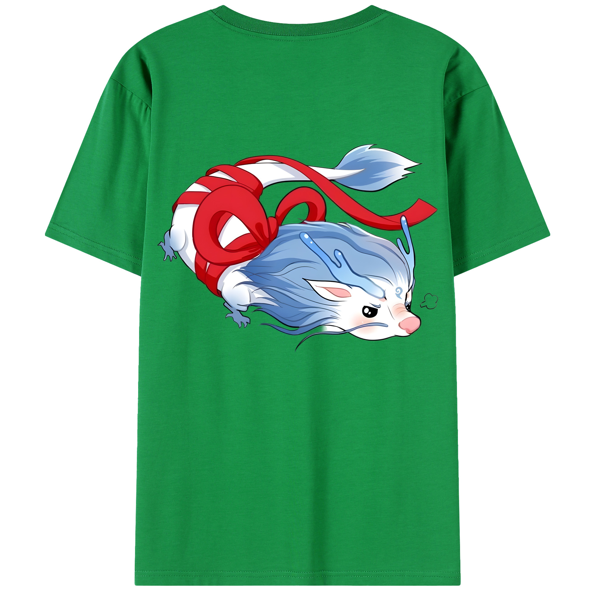 （画像用） Ne Zha 2 ナタ 魔童の大暴れ 綿100％半袖Tシャツ（背面プリント）