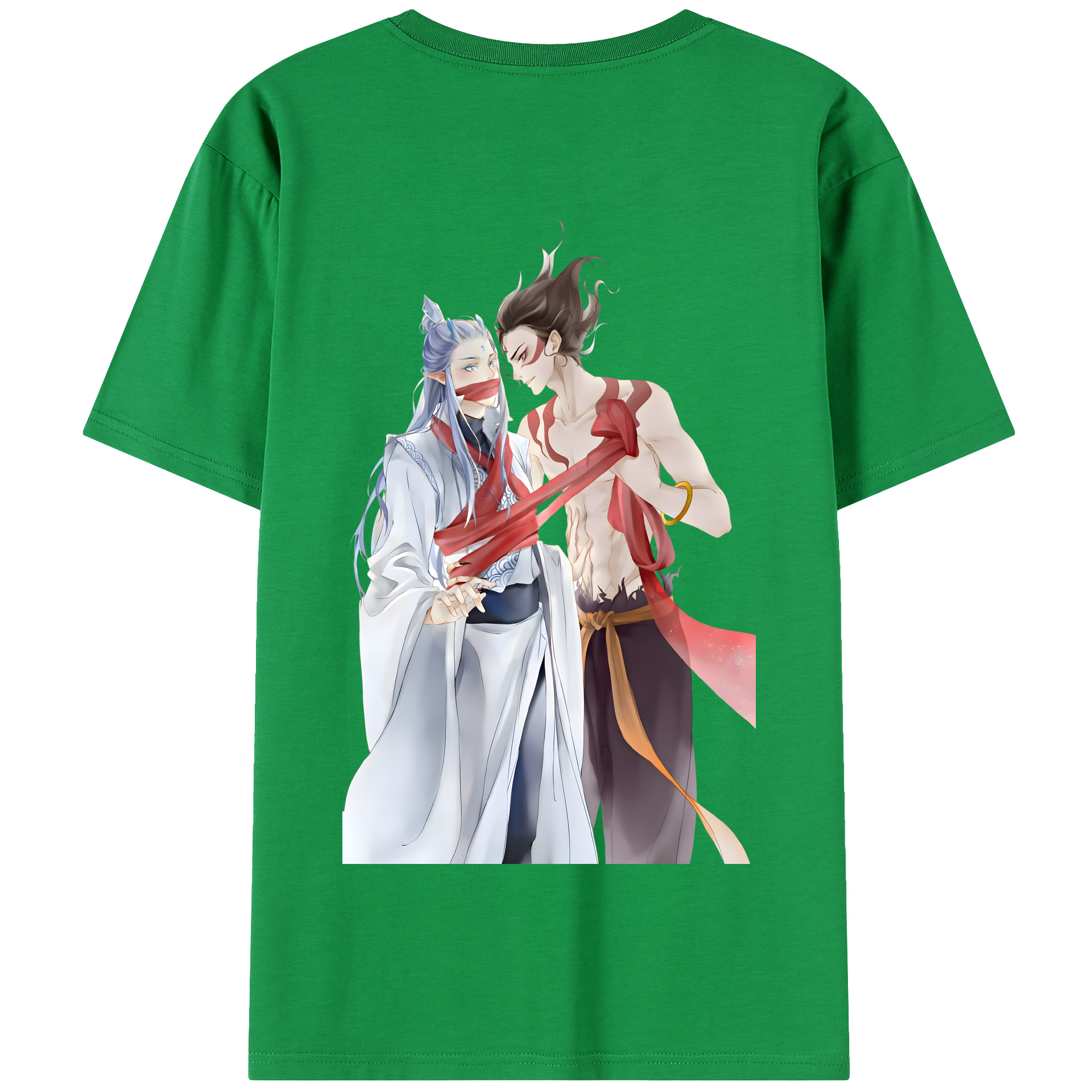 （画像用） Ne Zha 2 ナタ 魔童の大暴れ 綿100％半袖Tシャツ（背面プリント）