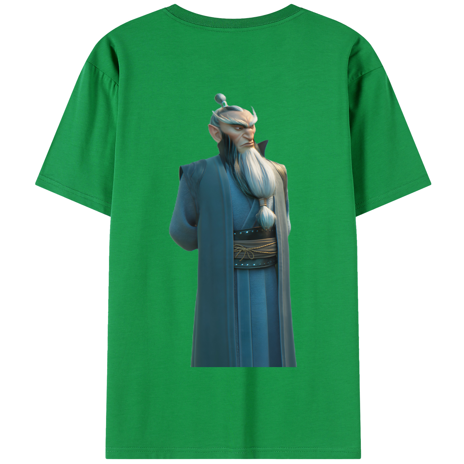 （画像用） Ne Zha 2 ナタ 魔童の大暴れ 綿100％半袖Tシャツ（背面プリント）