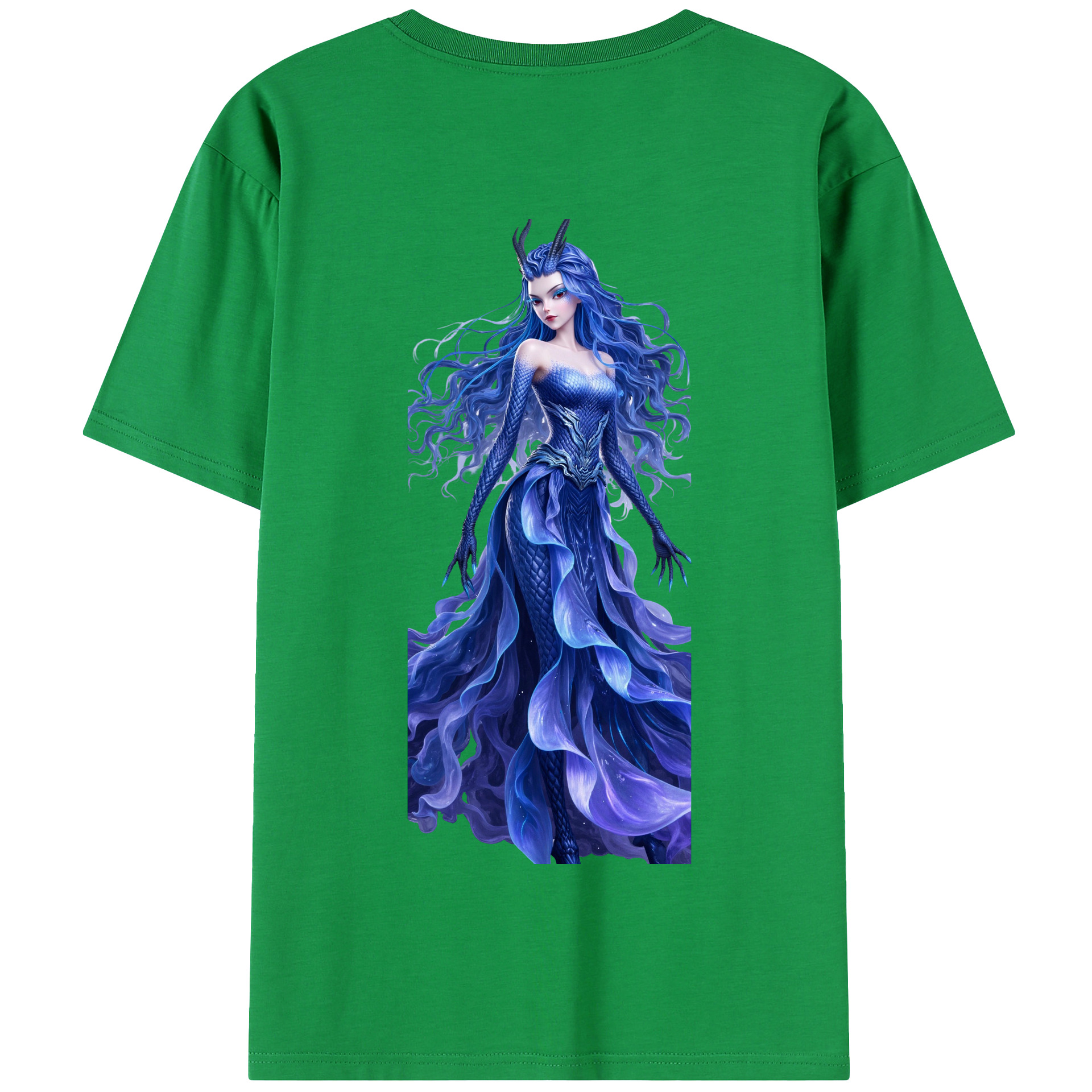（画像用） Ne Zha 2 ナタ 魔童の大暴れ 綿100％半袖Tシャツ（背面プリント）