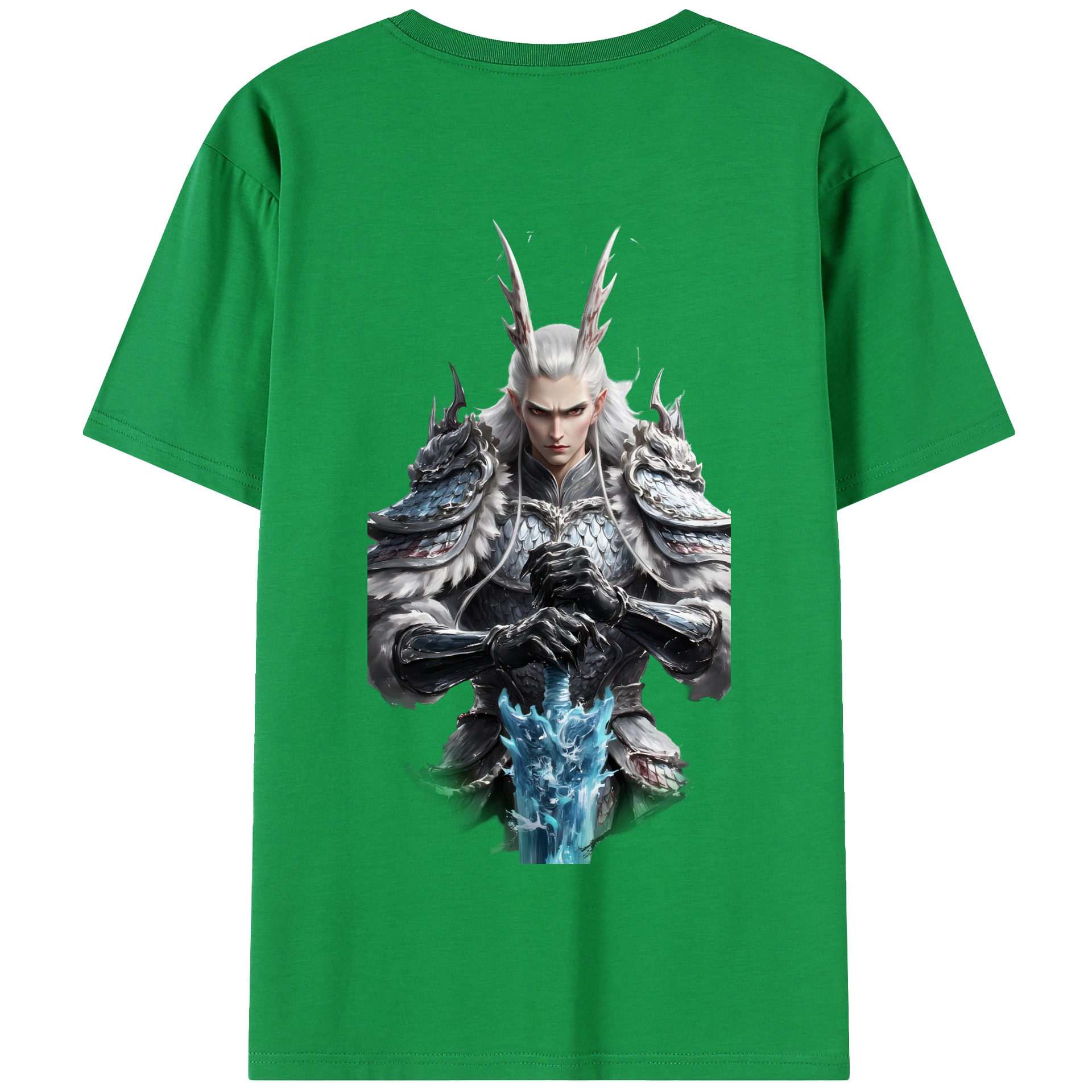 （画像用） Ne Zha 2 ナタ 魔童の大暴れ 綿100％半袖Tシャツ（背面プリント）
