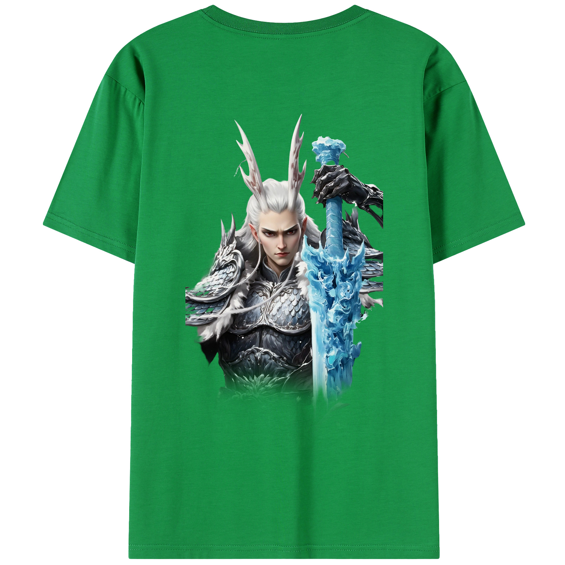 （画像用） Ne Zha 2 ナタ 魔童の大暴れ 綿100％半袖Tシャツ（背面プリント）