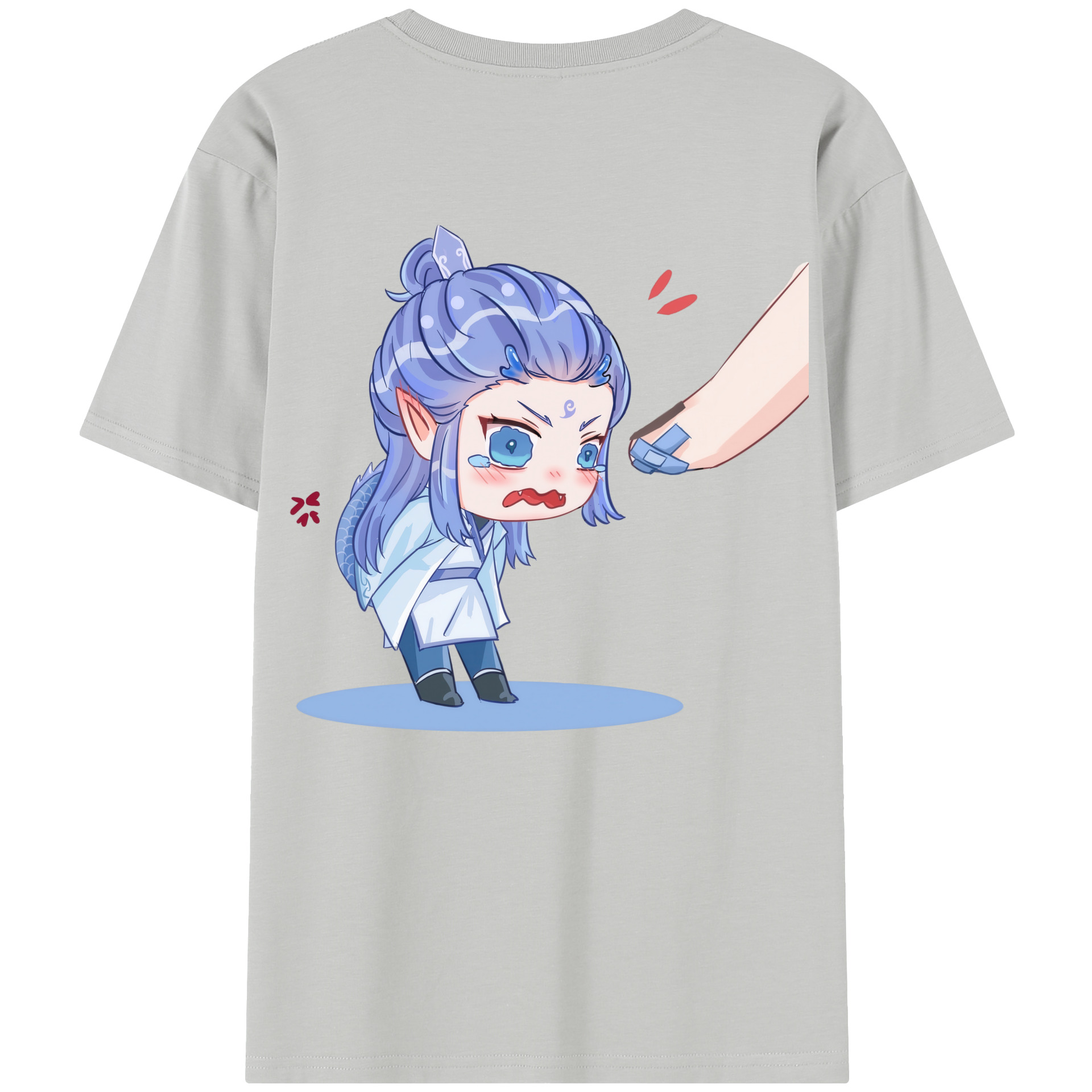 （画像用） Ne Zha 2 ナタ 魔童の大暴れ 綿100％半袖Tシャツ（背面プリント）