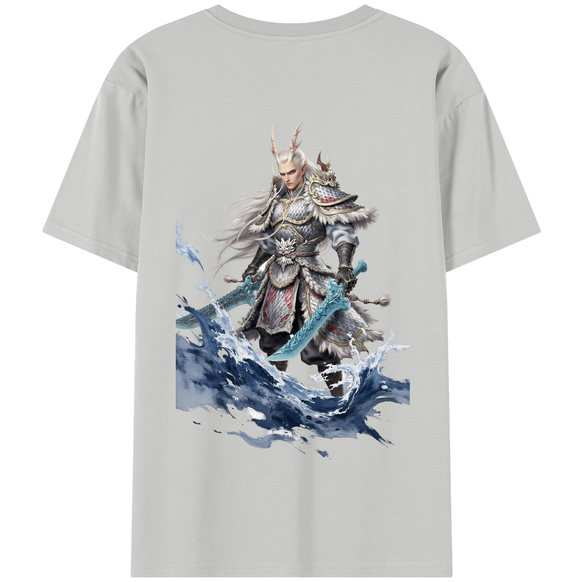 （画像用） Ne Zha 2 ナタ 魔童の大暴れ 綿100％半袖Tシャツ（背面プリント）
