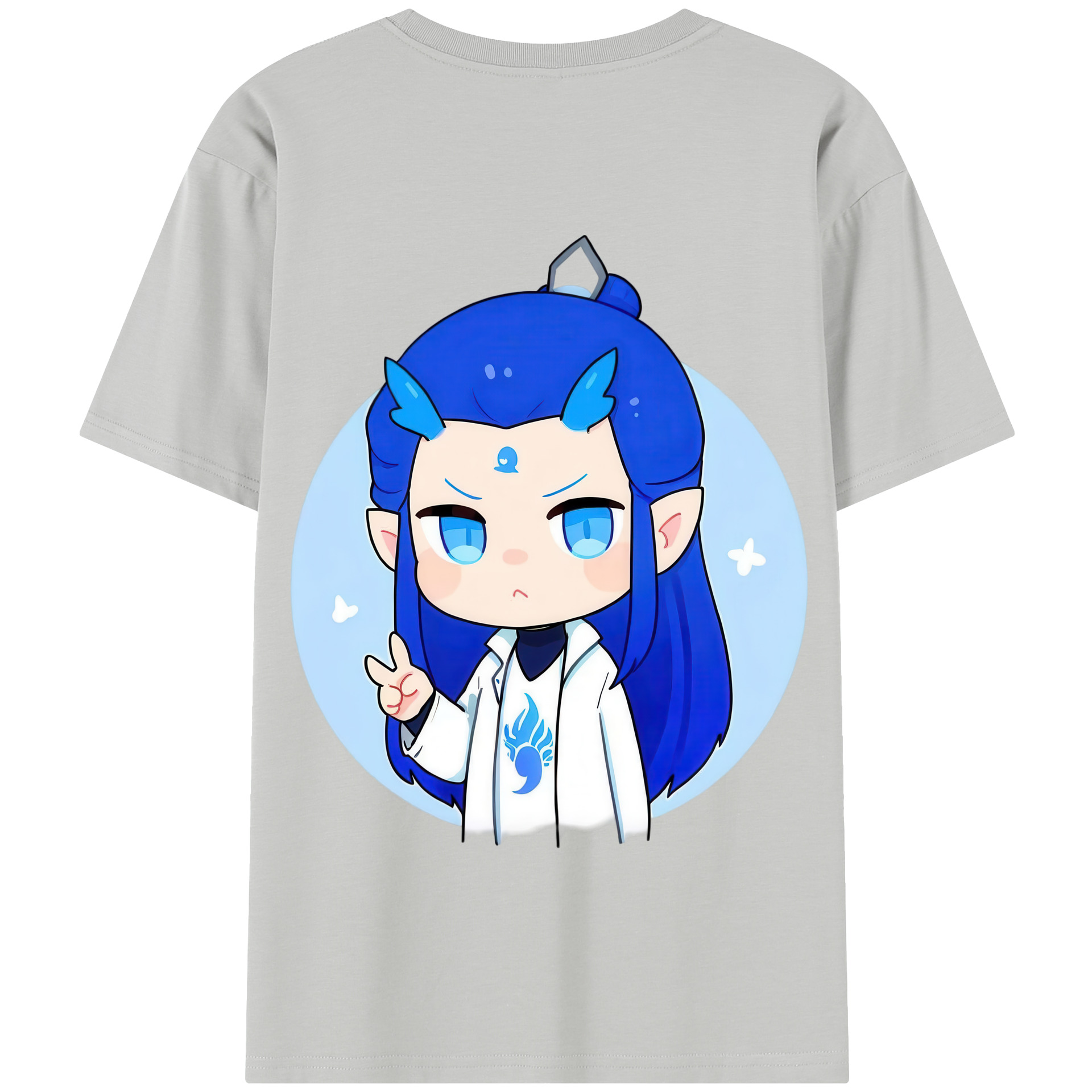 （画像用） Ne Zha 2 ナタ 魔童の大暴れ 綿100％半袖Tシャツ（背面プリント）