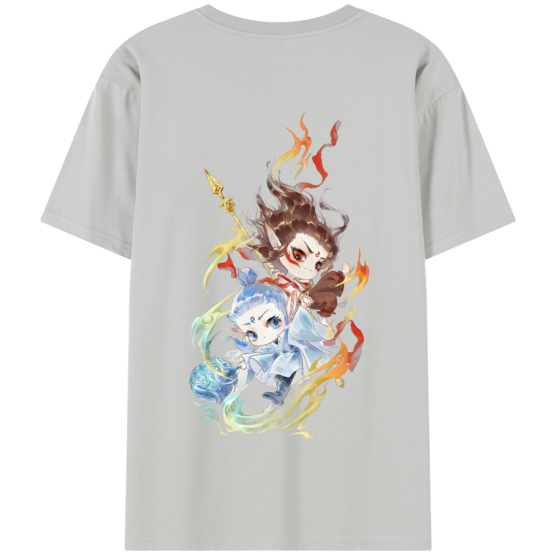 Ne Zha 2 ナタ 魔童の大暴れ 綿100％半袖Tシャツ（背面プリント）