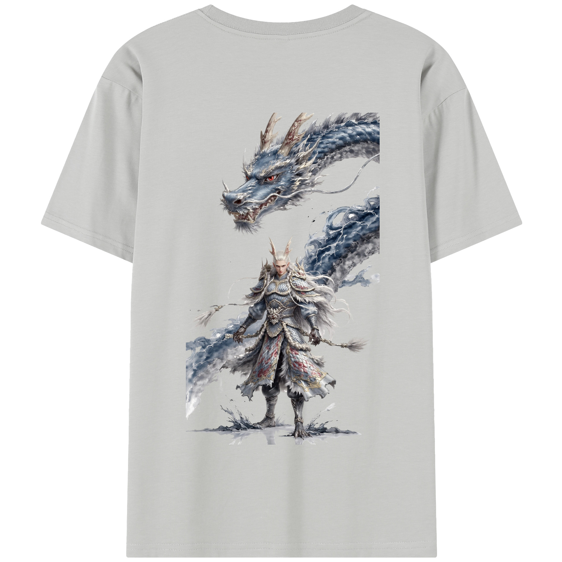 （画像用） Ne Zha 2 ナタ 魔童の大暴れ 綿100％半袖Tシャツ（背面プリント）