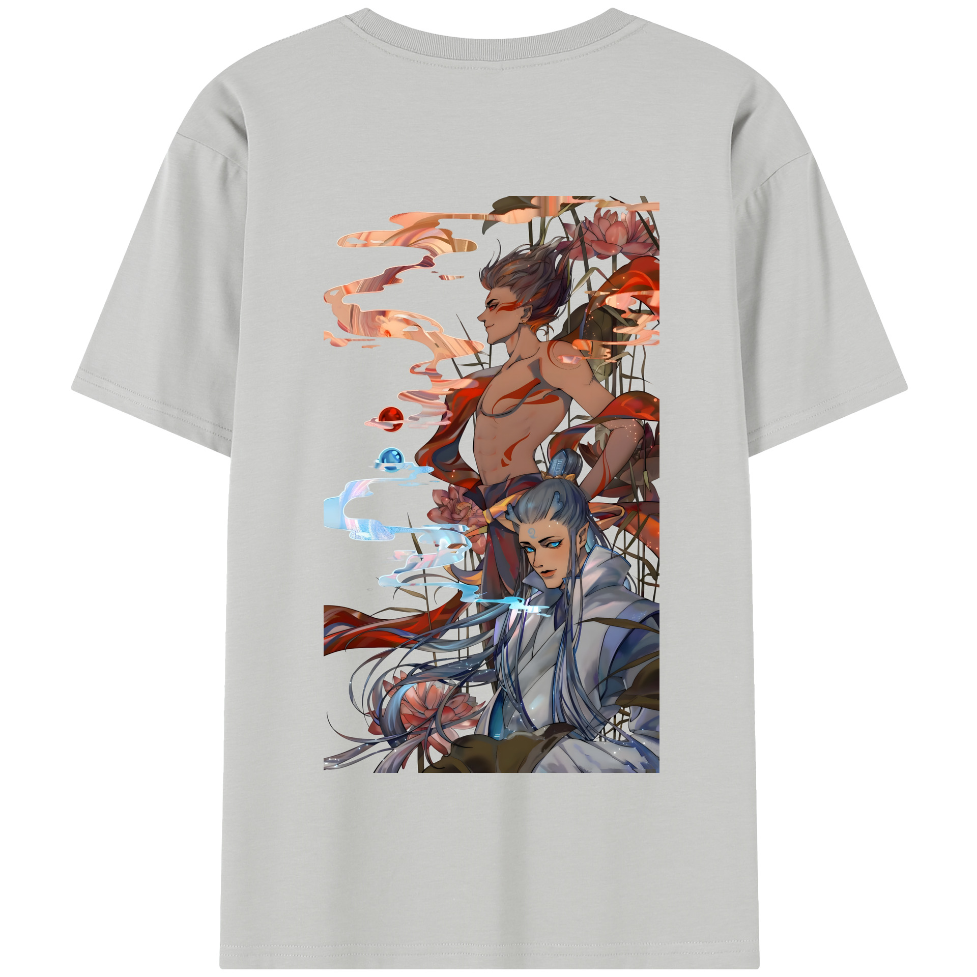 （画像用） Ne Zha 2 ナタ 魔童の大暴れ 綿100％半袖Tシャツ（背面プリント）