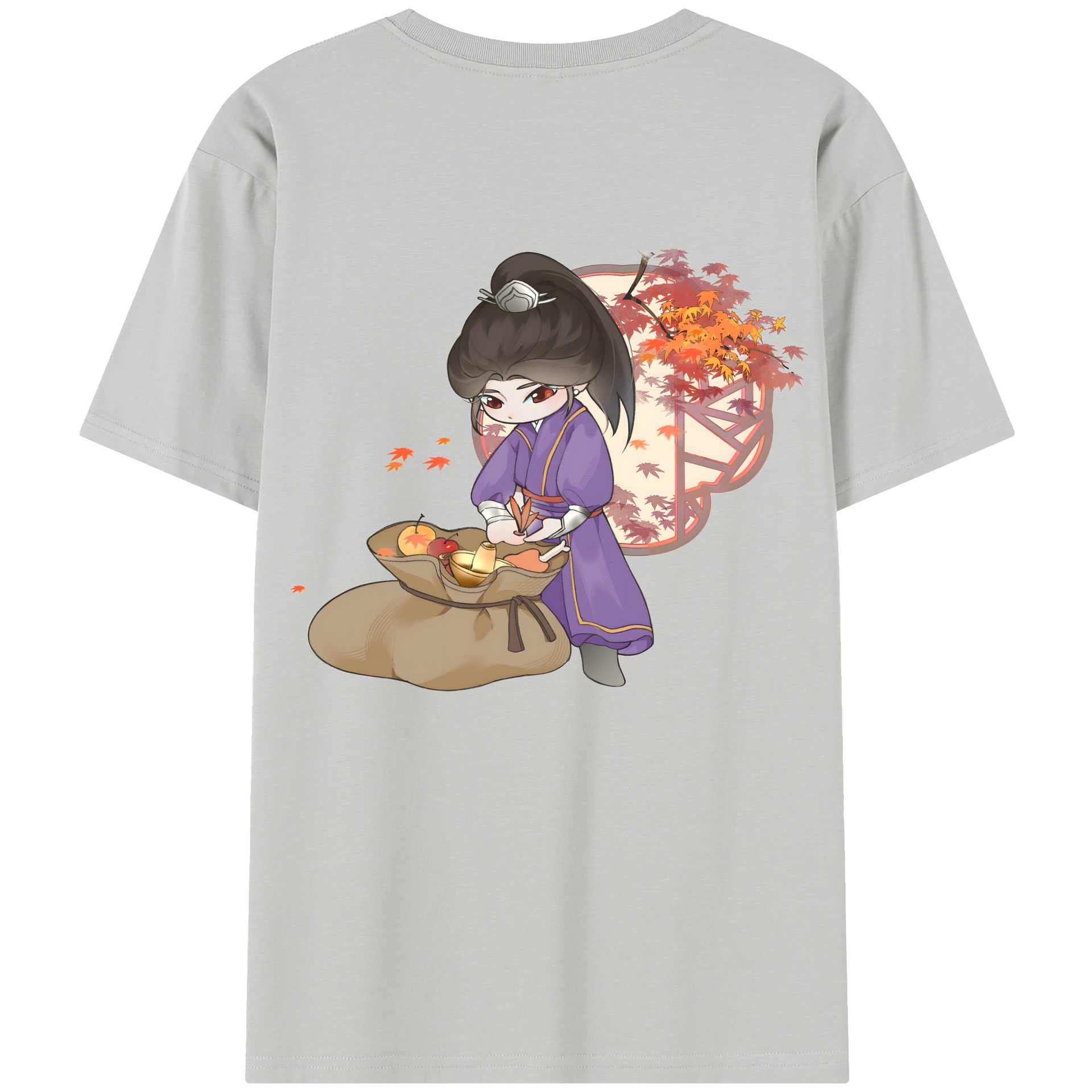（画像用） Ne Zha 2 ナタ 魔童の大暴れ 綿100％半袖Tシャツ（背面プリント）