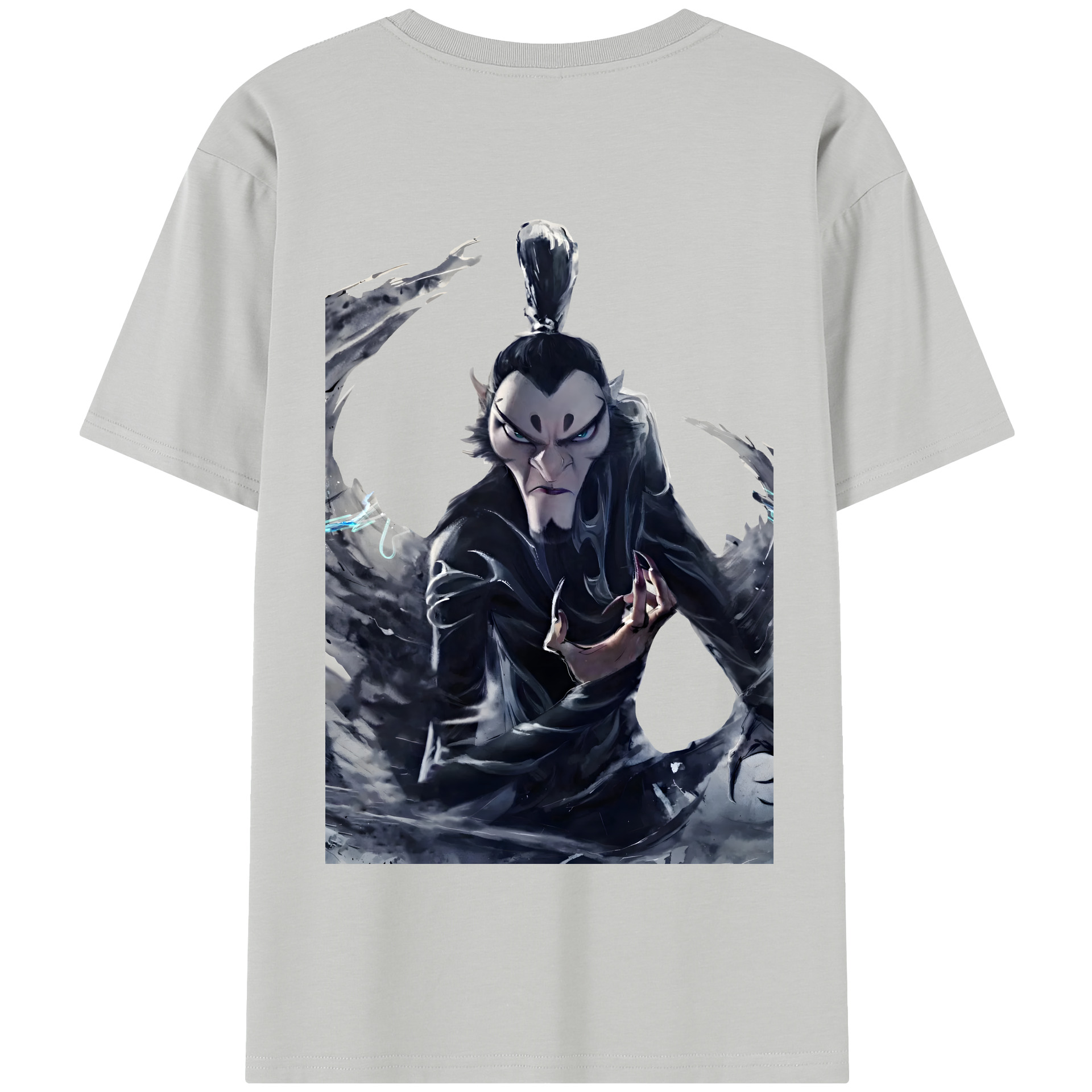 （画像用） Ne Zha 2 ナタ 魔童の大暴れ 綿100％半袖Tシャツ（背面プリント）