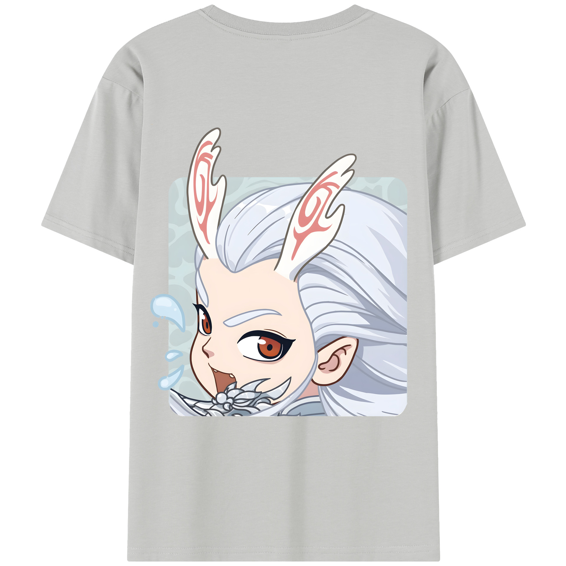 （画像用） Ne Zha 2 ナタ 魔童の大暴れ 綿100％半袖Tシャツ（背面プリント）