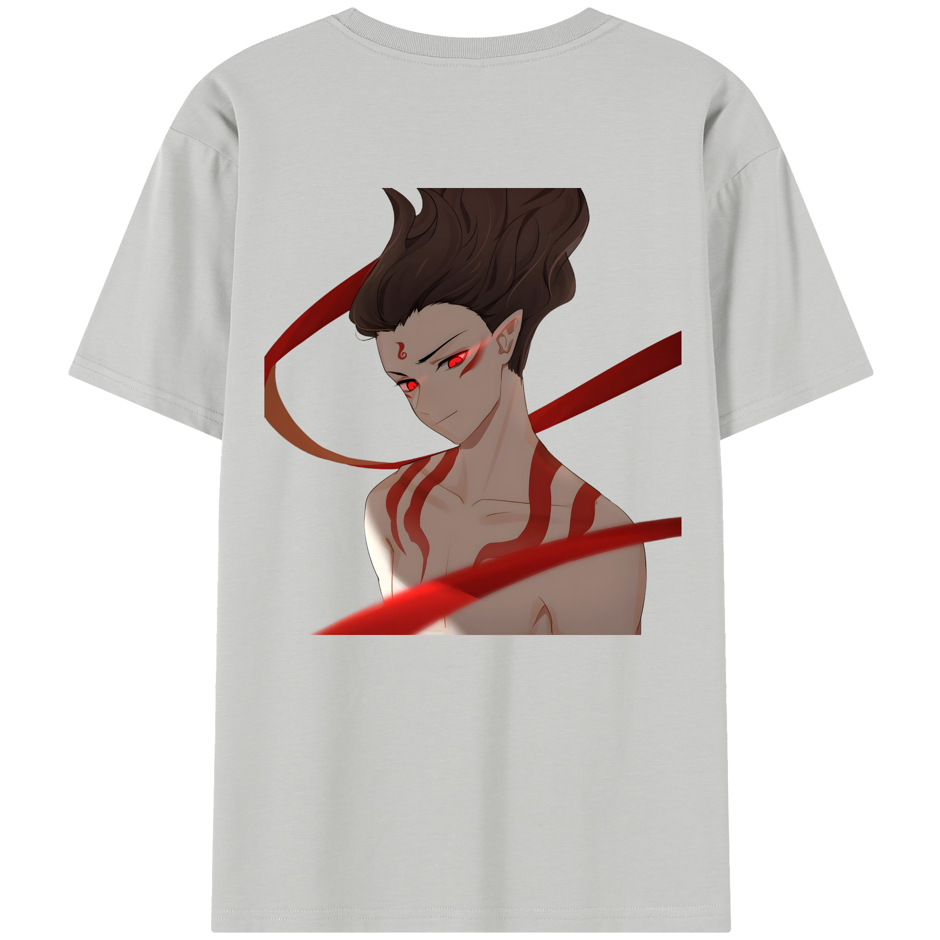 （画像用） Ne Zha 2 ナタ 魔童の大暴れ 綿100％半袖Tシャツ（背面プリント）