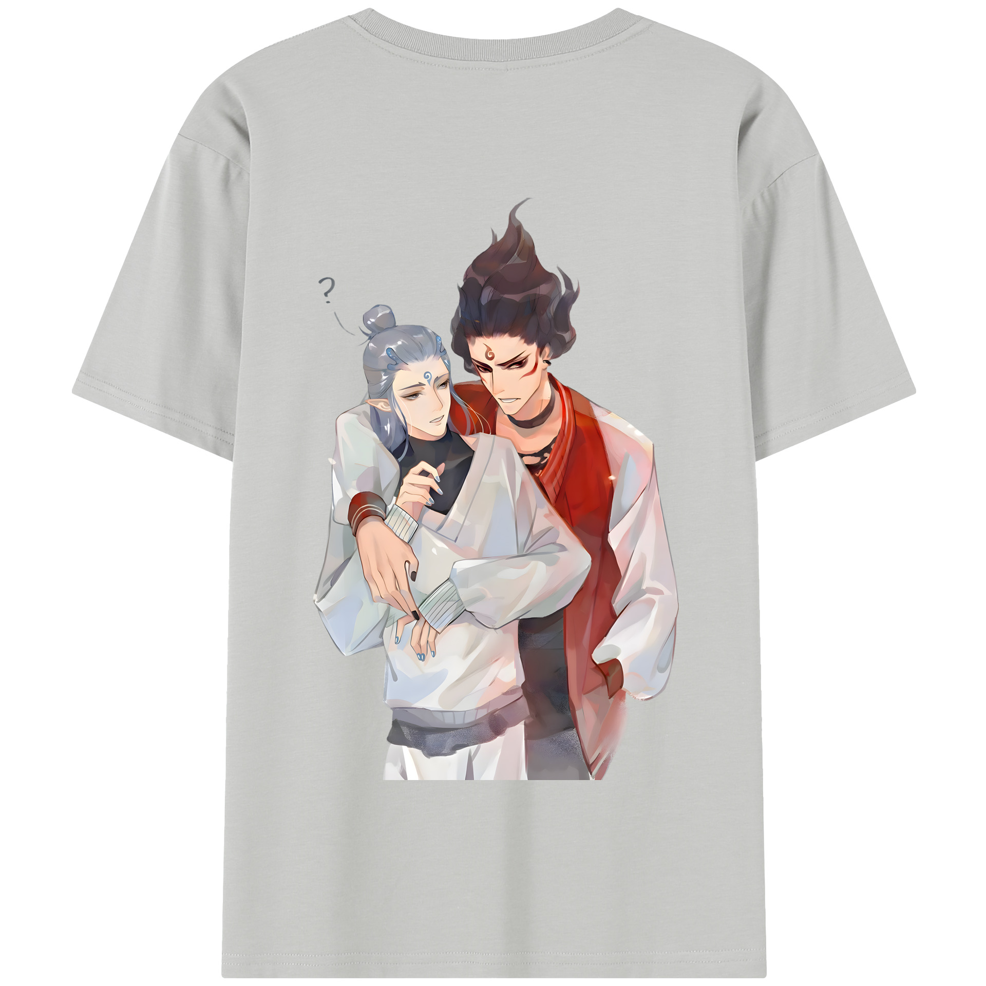 （画像用） Ne Zha 2 ナタ 魔童の大暴れ 綿100％半袖Tシャツ（背面プリント）