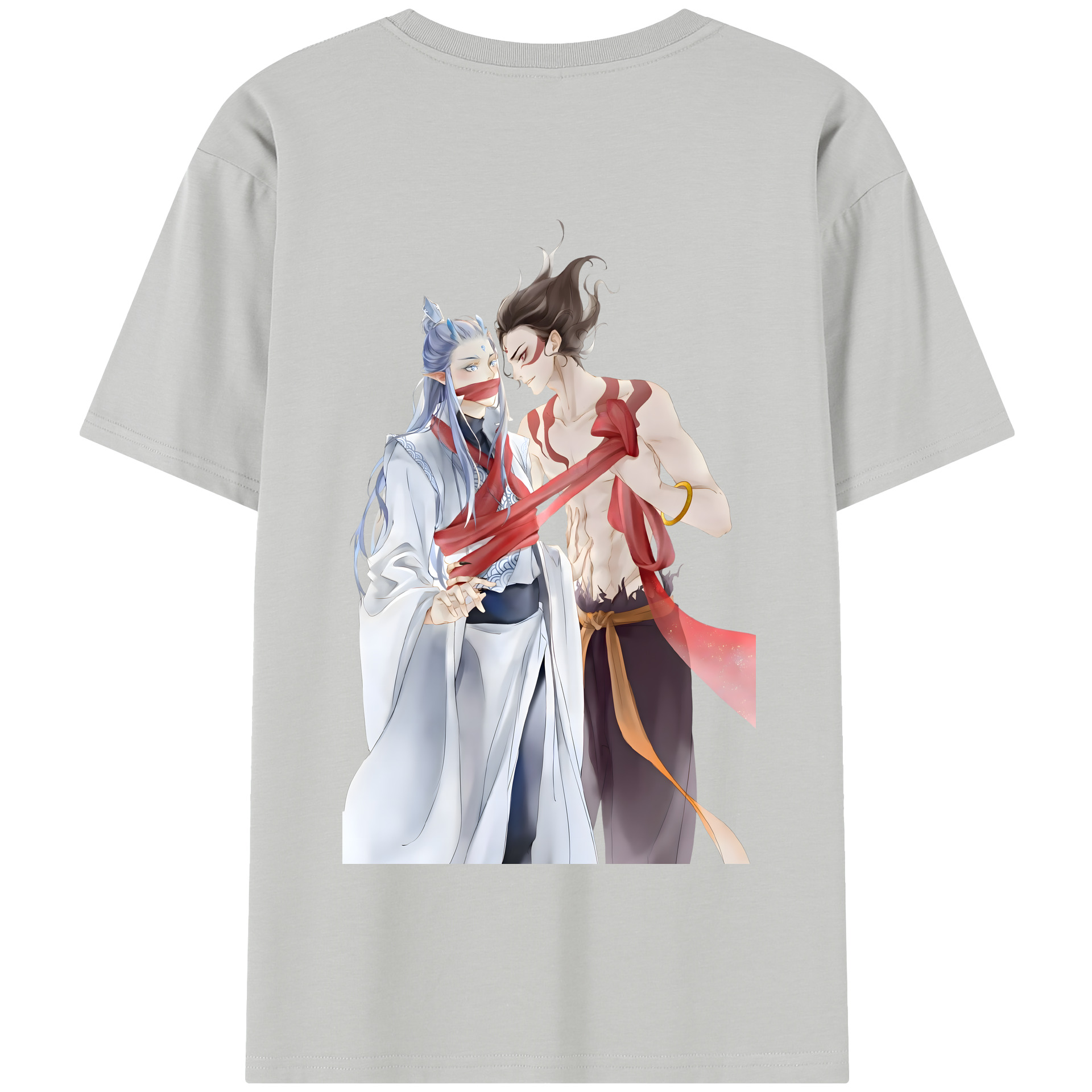 （画像用） Ne Zha 2 ナタ 魔童の大暴れ 綿100％半袖Tシャツ（背面プリント）