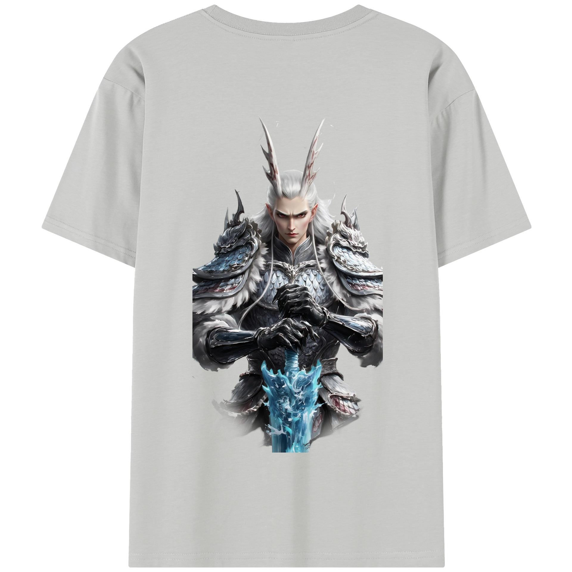 （画像用） Ne Zha 2 ナタ 魔童の大暴れ 綿100％半袖Tシャツ（背面プリント）