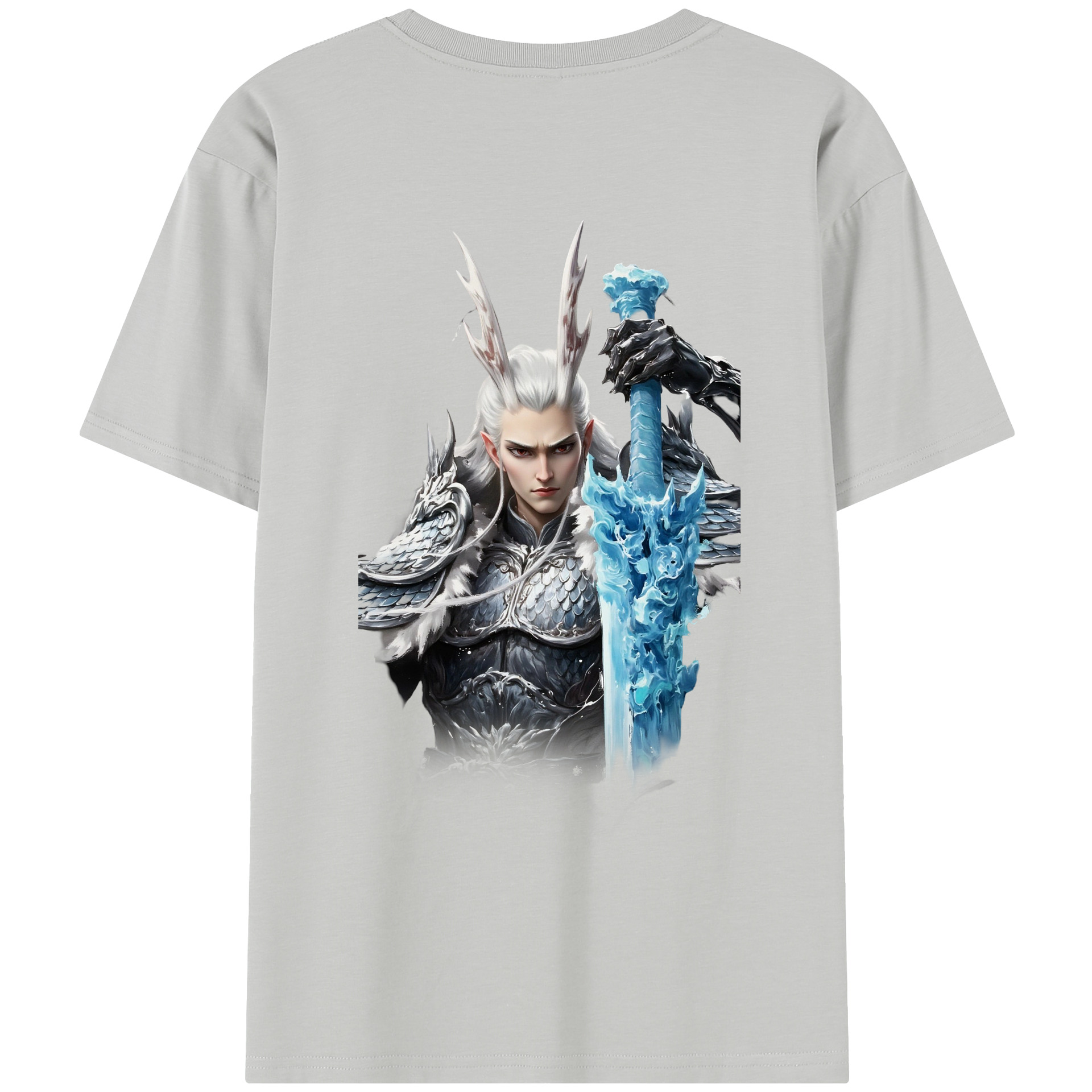 （画像用） Ne Zha 2 ナタ 魔童の大暴れ 綿100％半袖Tシャツ（背面プリント）