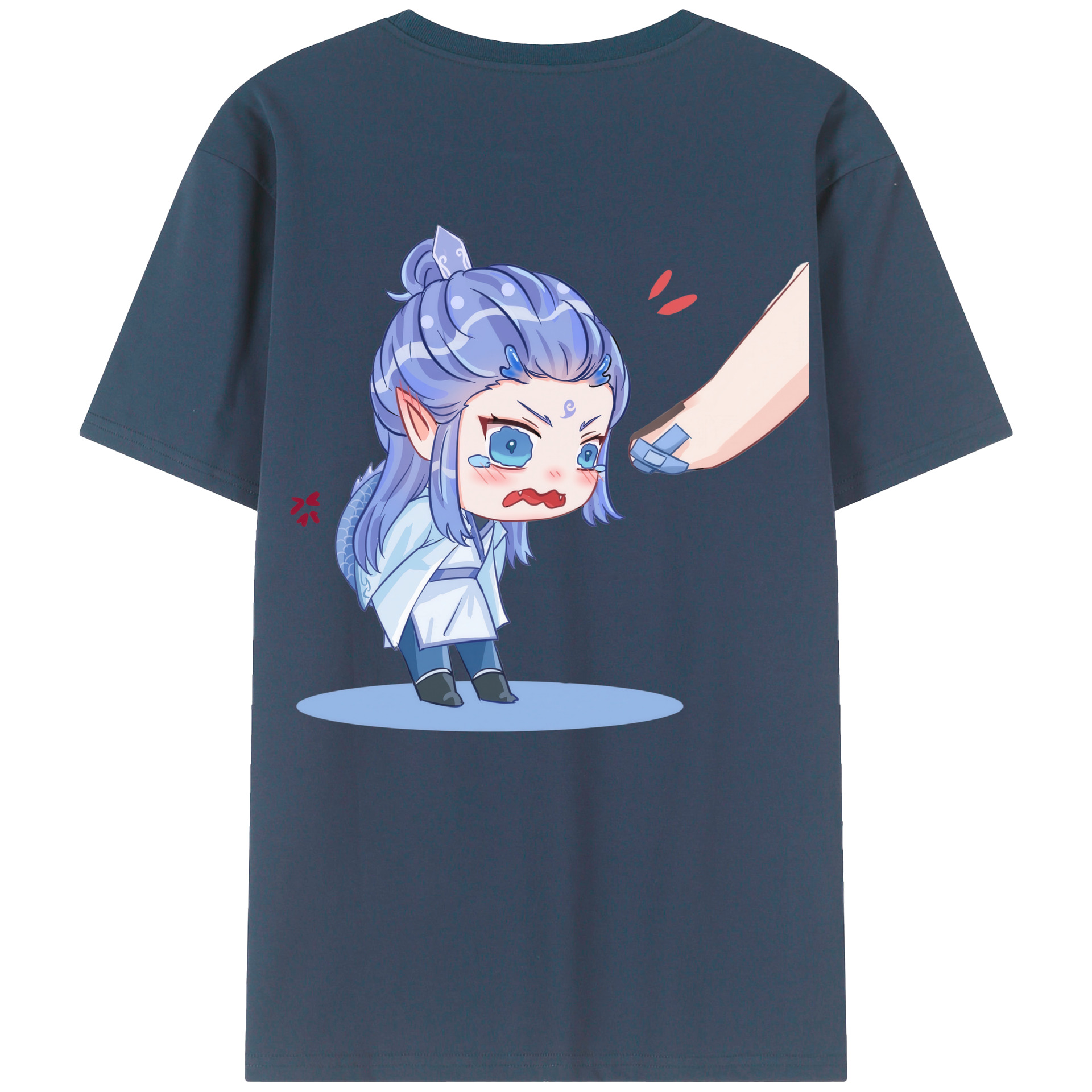 （画像用） Ne Zha 2 ナタ 魔童の大暴れ 綿100％半袖Tシャツ（背面プリント）