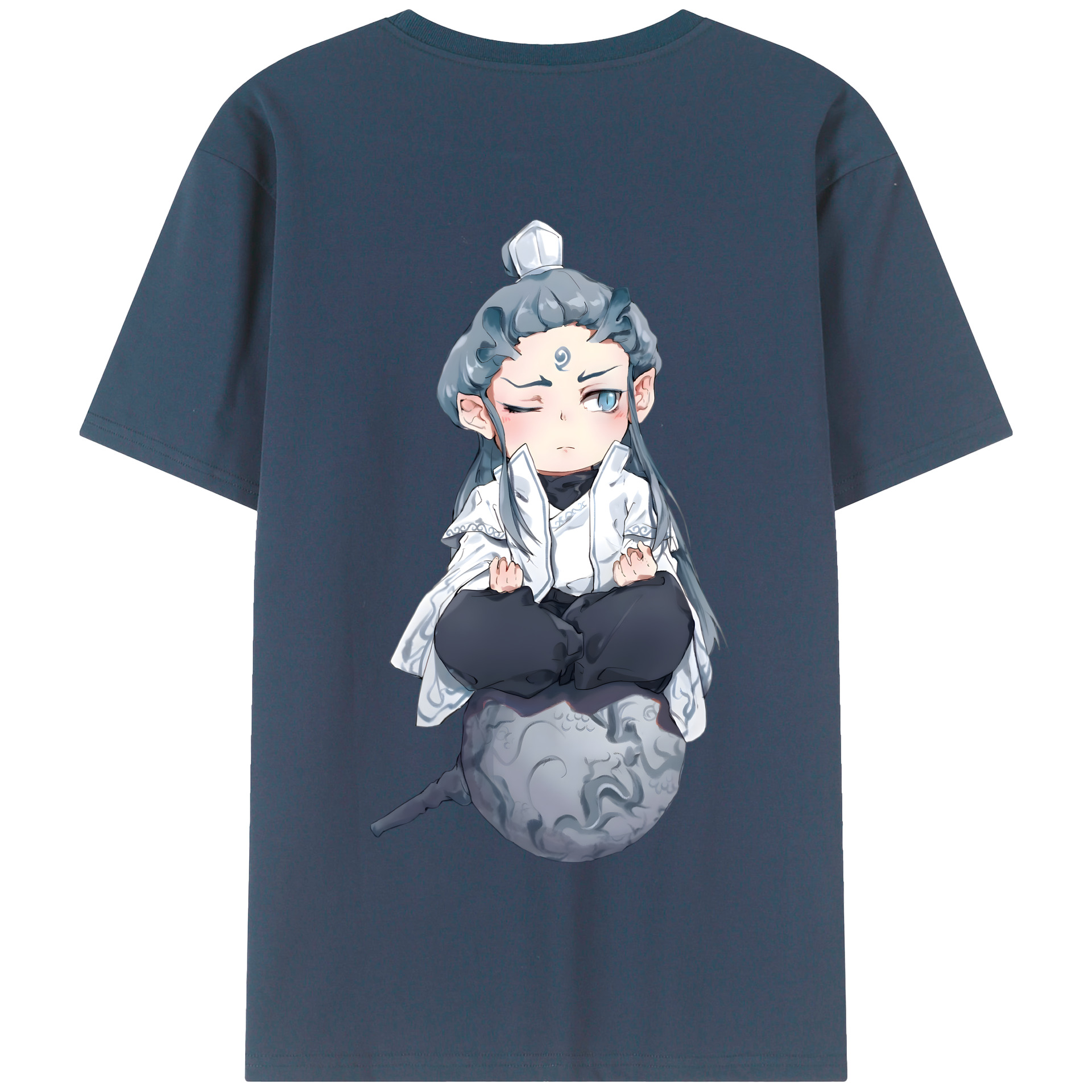 （画像用） Ne Zha 2 ナタ 魔童の大暴れ 綿100％半袖Tシャツ（背面プリント）