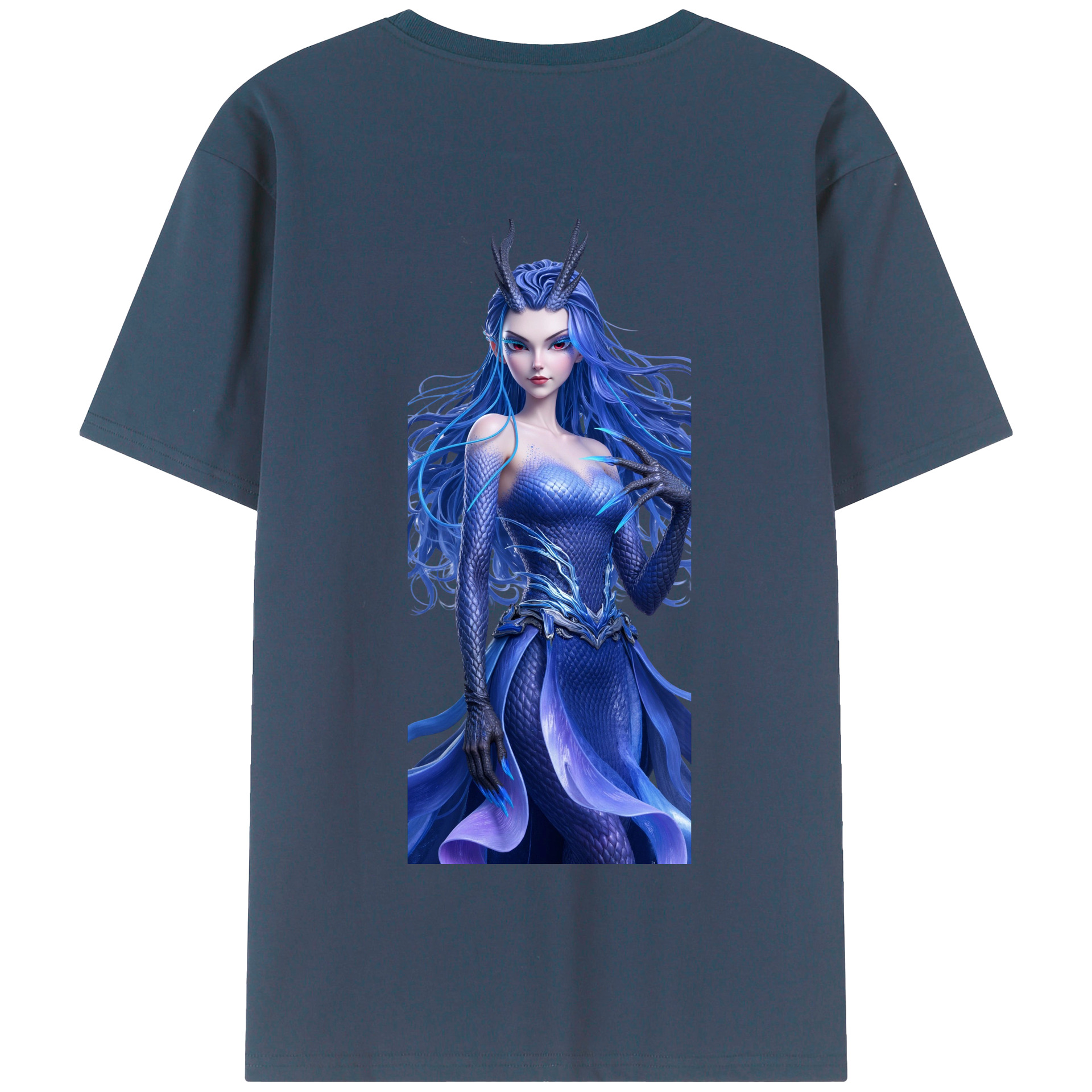 （画像用） Ne Zha 2 ナタ 魔童の大暴れ 綿100％半袖Tシャツ（背面プリント）