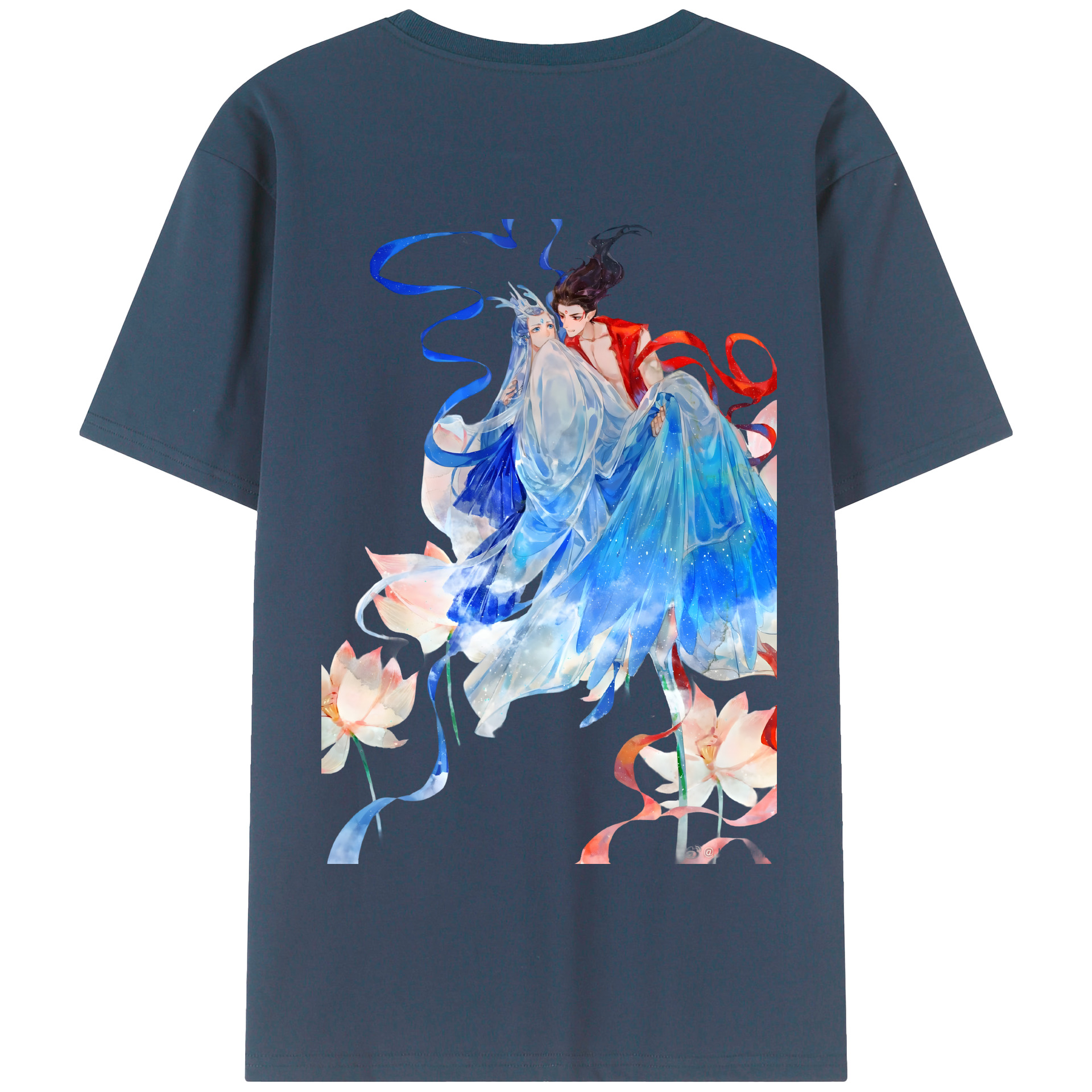 （画像用） Ne Zha 2 ナタ 魔童の大暴れ 綿100％半袖Tシャツ（背面プリント）